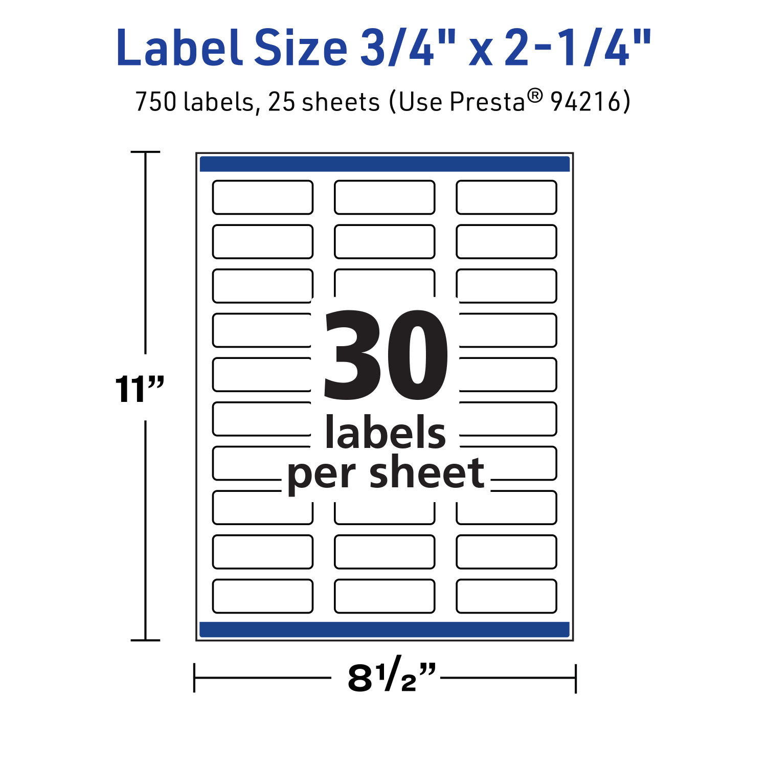 Avery Print-To-The-Edge TrueBlock Labels With Sure Feed, 94216-TWMP25, Rectangle, 3/4in x 2-1/4in, Matte White, Pack Of 750 - Image 6