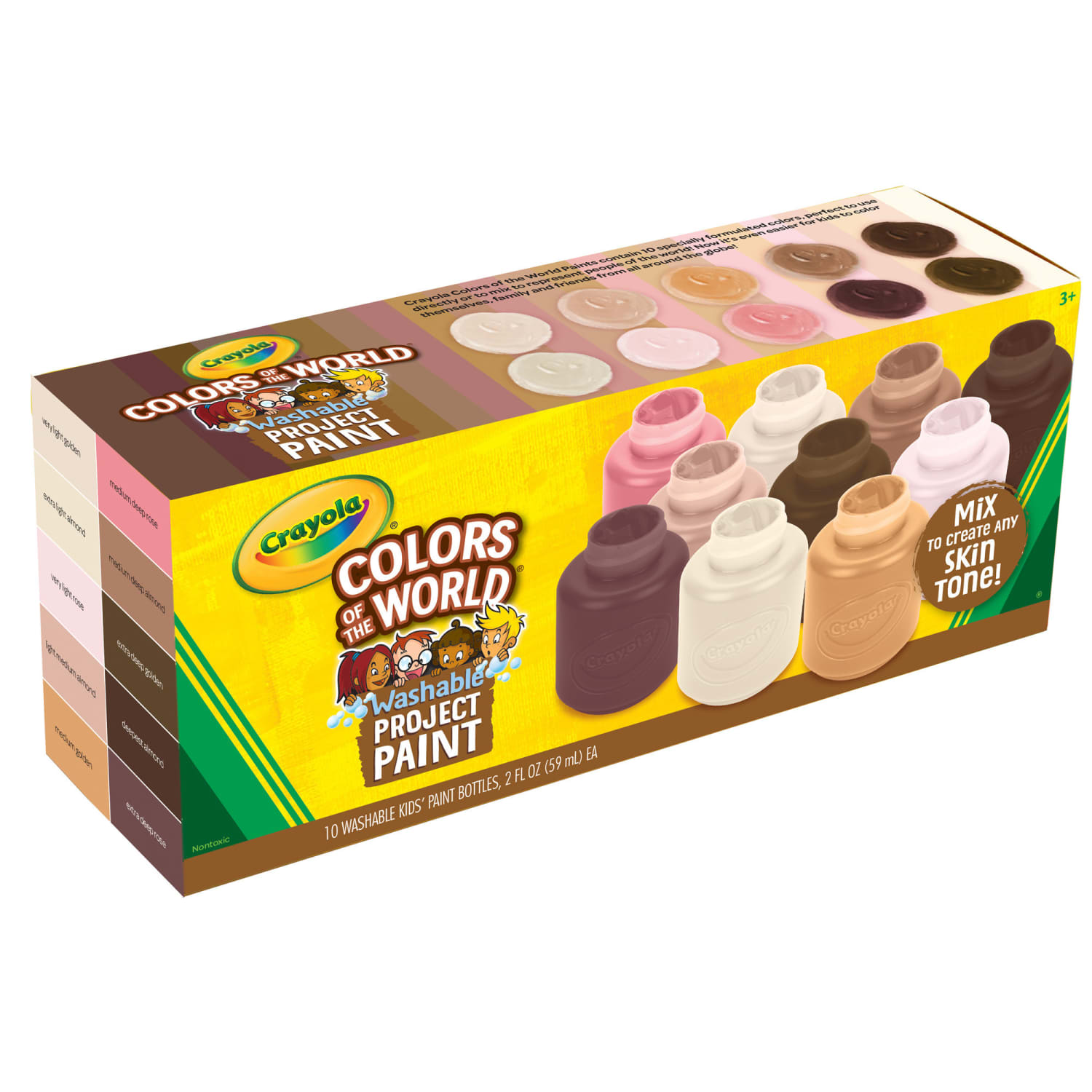 Crayola Washable Project Paints, 2 Oz, Colors Of The World, Pack Of 10 Paints, Set Of 3 Packs - Image 5