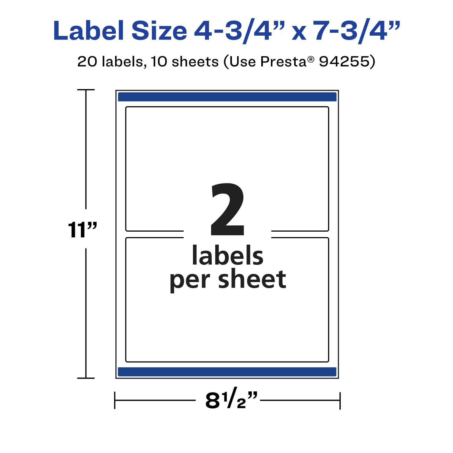 Avery Permanent Labels With Sure Feed, 94255-CMF10, Rectangle, 4-3/4in x 7-3/4in, Matte Clear, Pack Of 20 - Image 6
