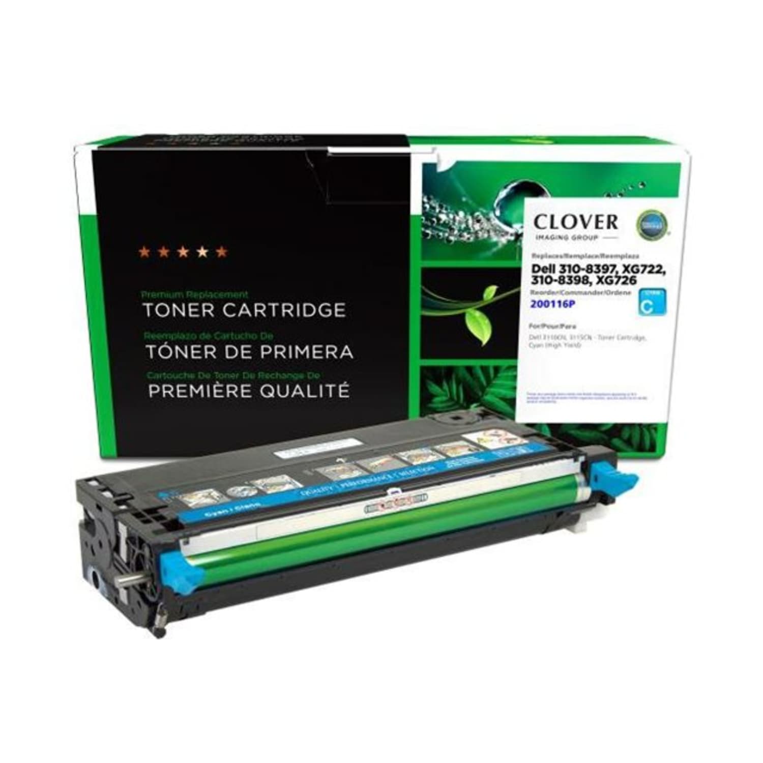 West Point Remanufactured Cyan High Yield Toner Cartridge Replacement For Dell 8000, RF012 - Image 3