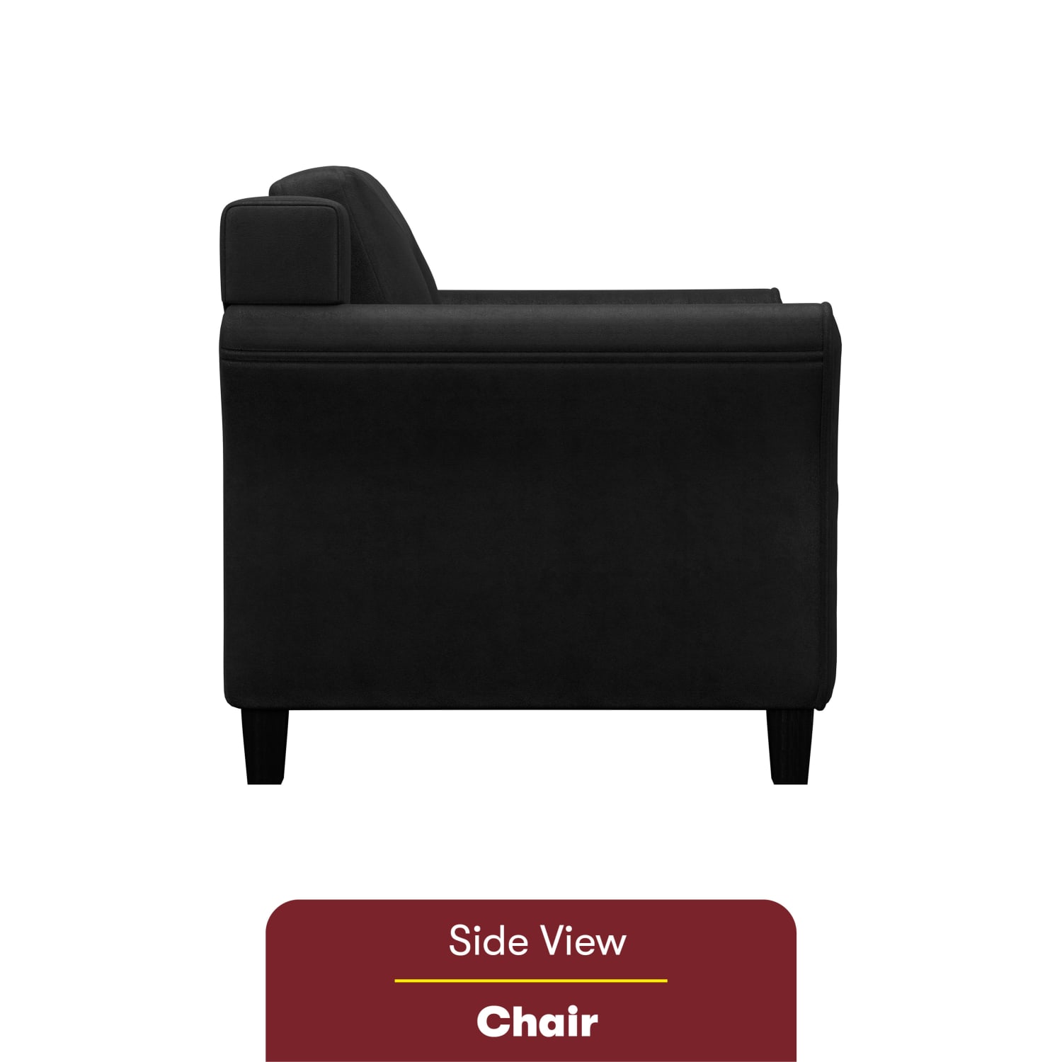 Lifestyle Solutions Hanson Microfiber Chair, Black - Image 6