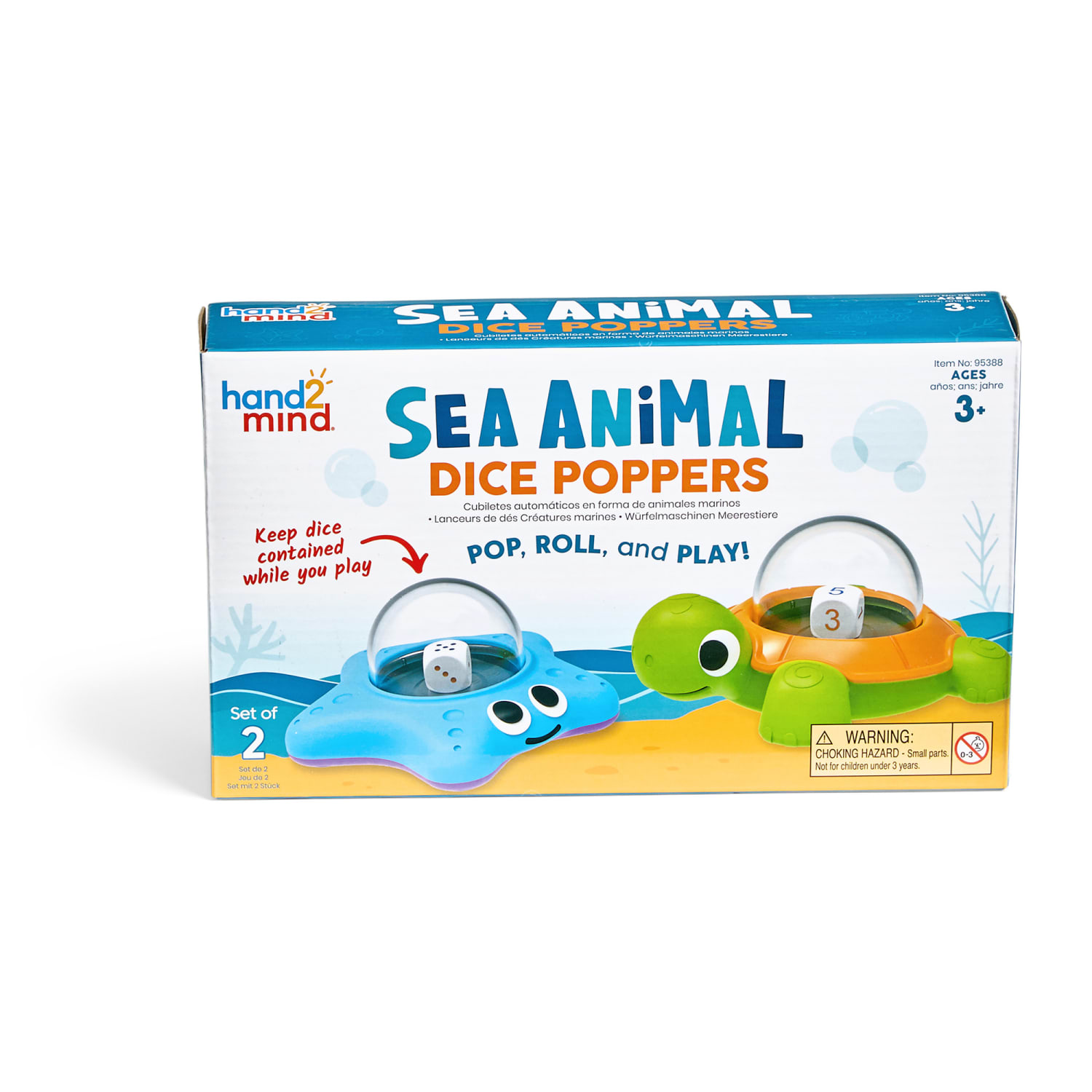 Hand2Mind Sea Animal Dice Poppers, Set Of 2 - Image 3
