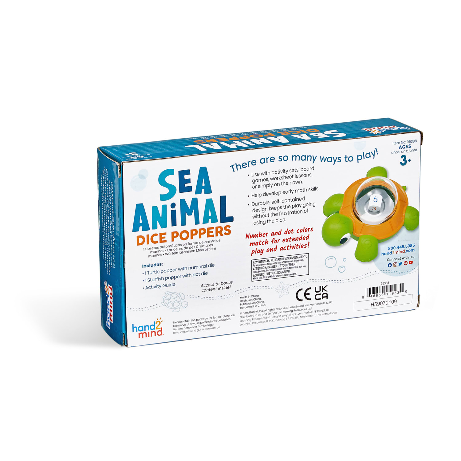 Hand2Mind Sea Animal Dice Poppers, Set Of 2 - Image 4