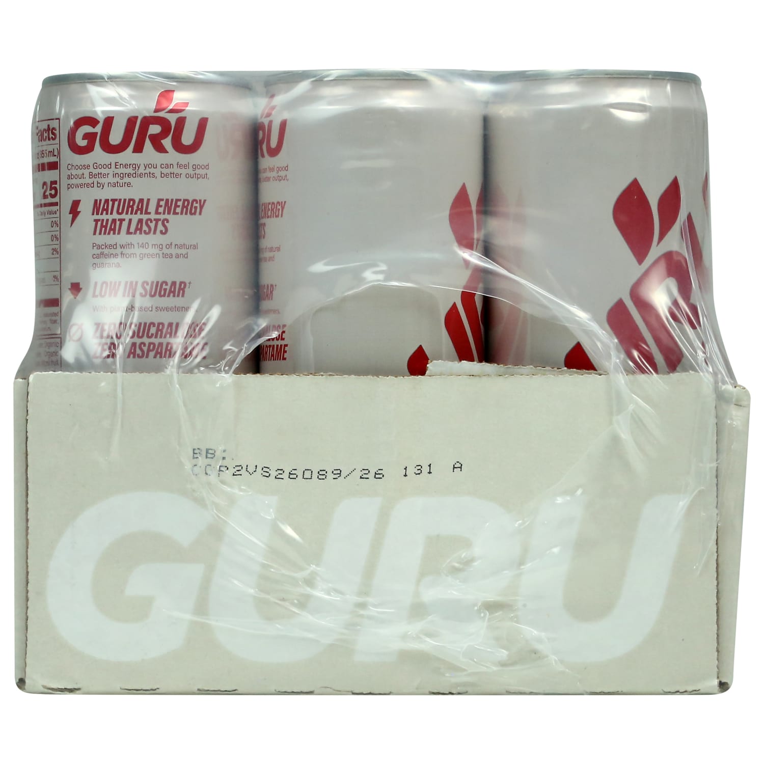 Guru Organic Energy Drinks, Lite Original, 12 Oz, Total Qty 24 - Image 3