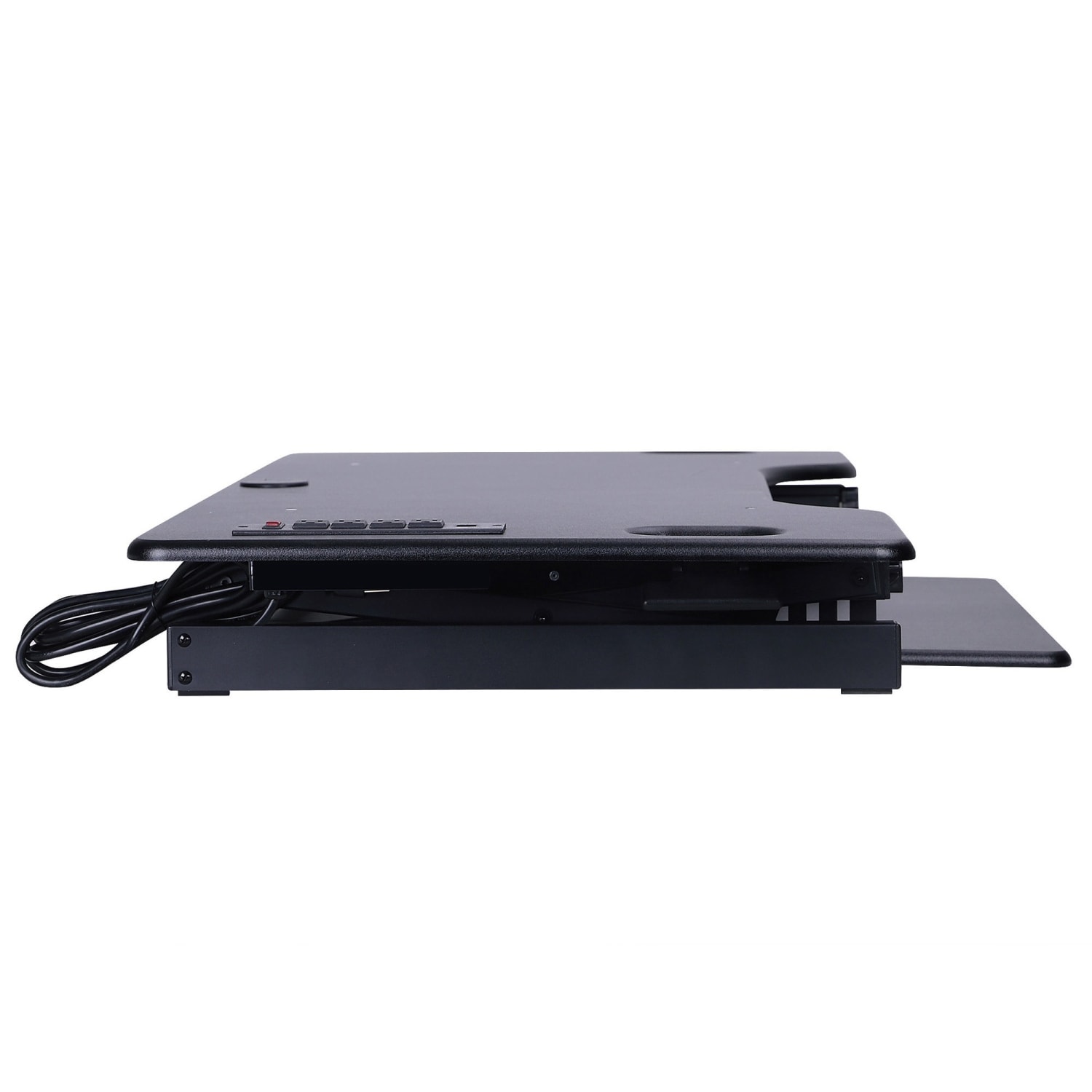 Rocelco Sit/Stand Desk Riser, 20inH x 45-8/10inW x 23-8/10inD, Black - Image 3