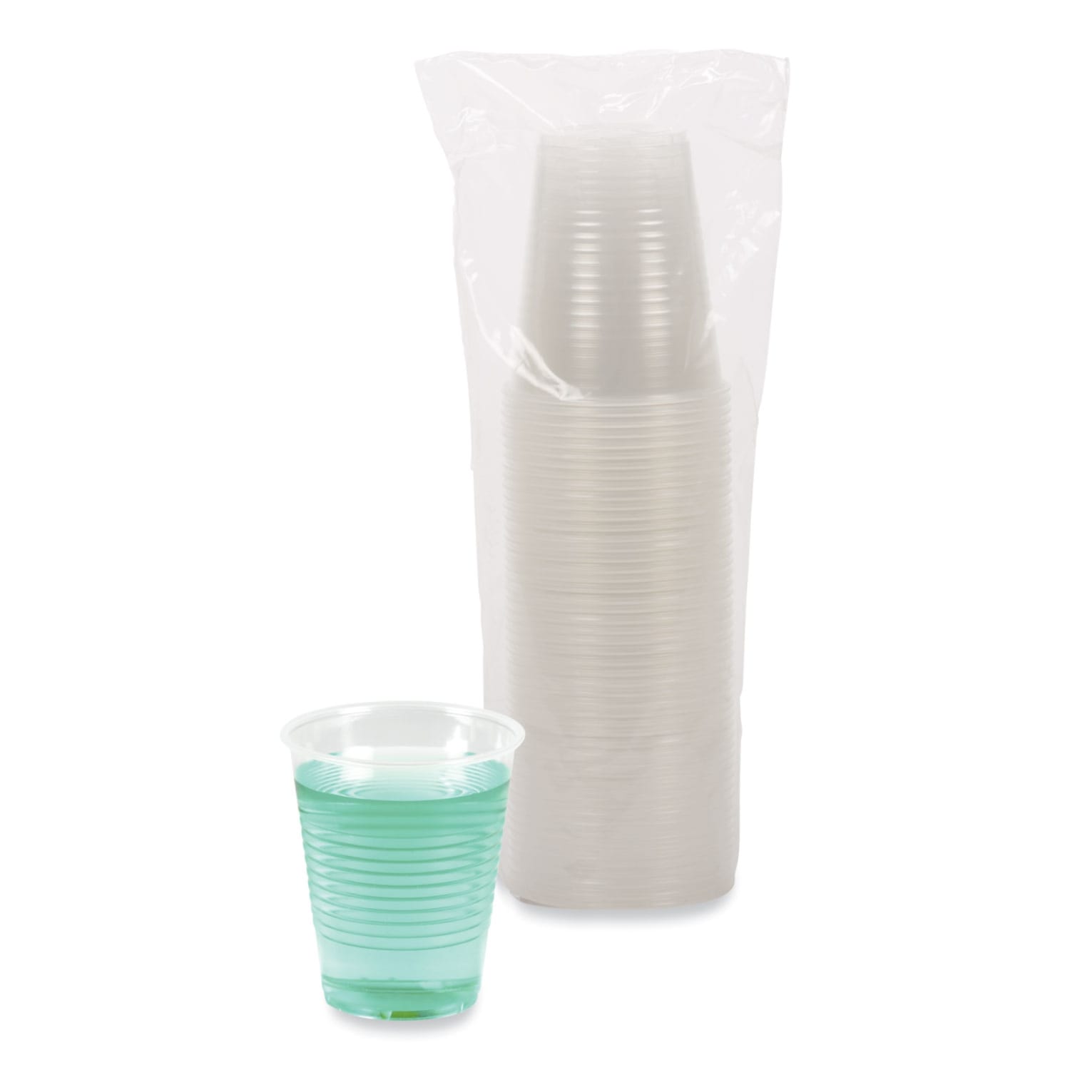 Boardwalk Plastic Cold Cups, 12 Oz, Clear, Sleeve Of 50 Cups, Carton Of 20 Sleeves - Image 4