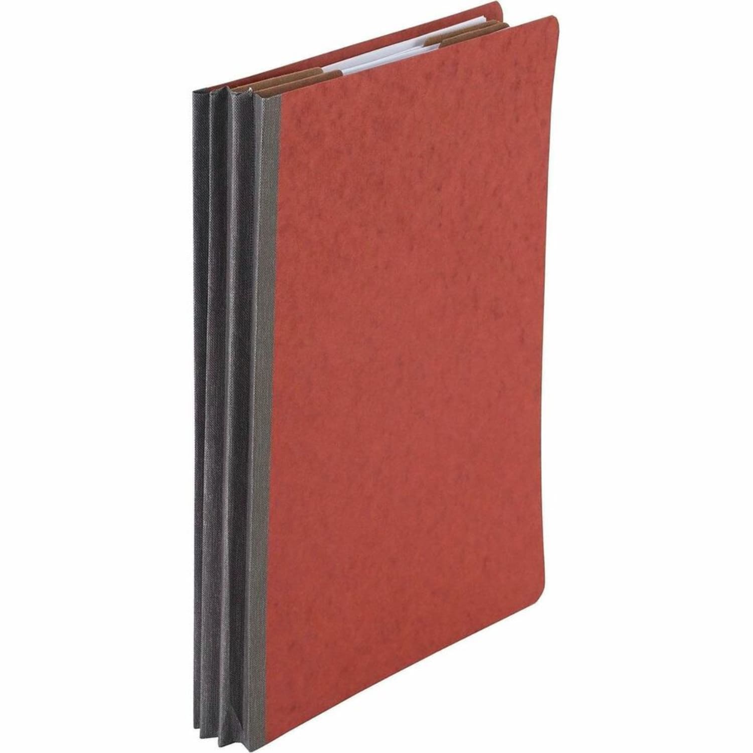 ACCO Durable Pressboard Classification Folders, Legal Size, 3in Expansion, 2 Partitions, 60% Recycled, Earth Red, Box Of 10 - Image 6