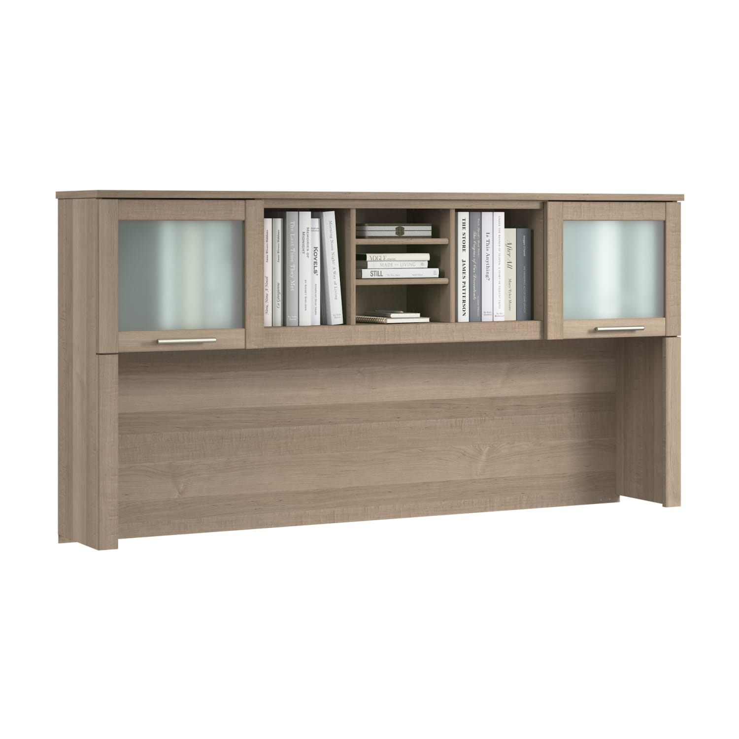 Bush Furniture Somerset 72inW L Shaped Desk Hutch, Ash Gray, Standard Delivery - Image 3