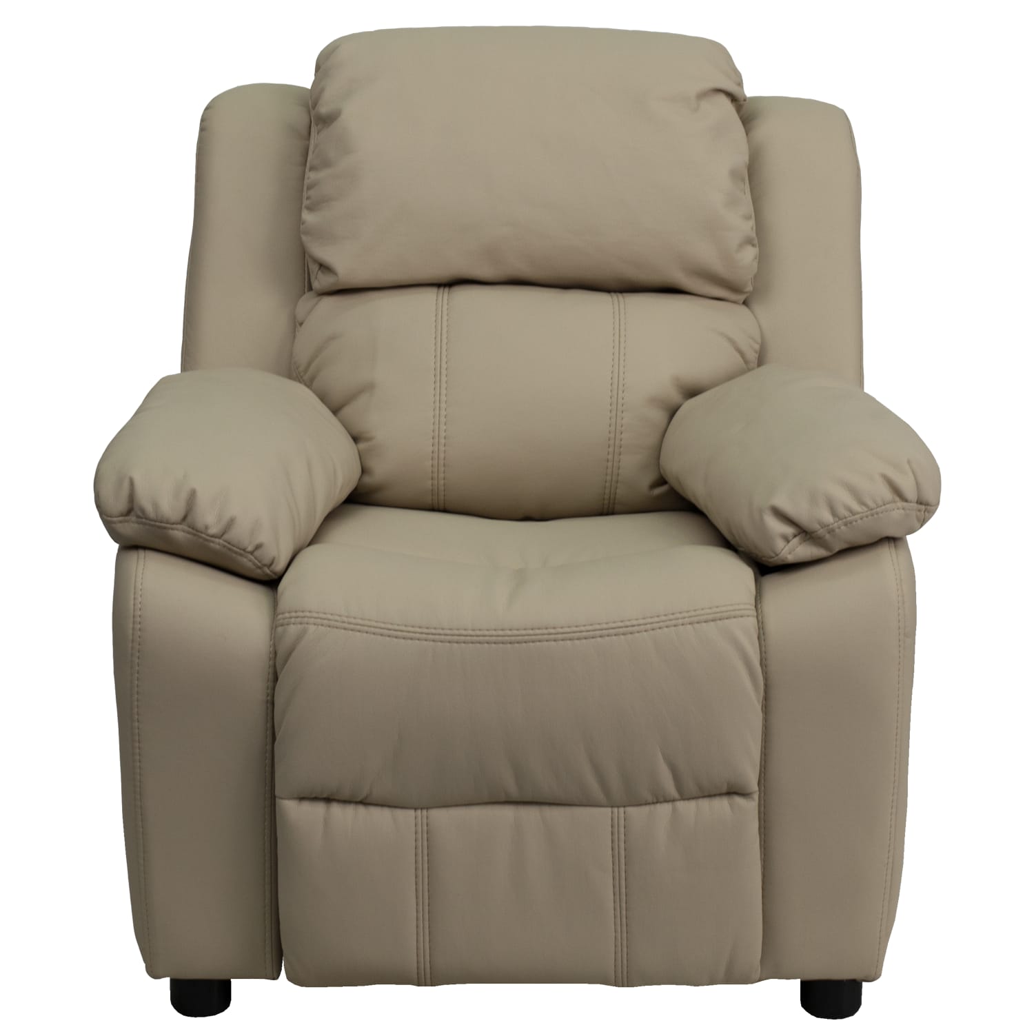 Flash Furniture Deluxe Padded Contemporary Vinyl Kids Recliner Accent Chair With Storage Arms Beige PopularChairscom Flash Furniture Deluxe Padded Contemporary Vinyl Kids Recliner Accent Chair With Storage Arms Beige PopularChairscom