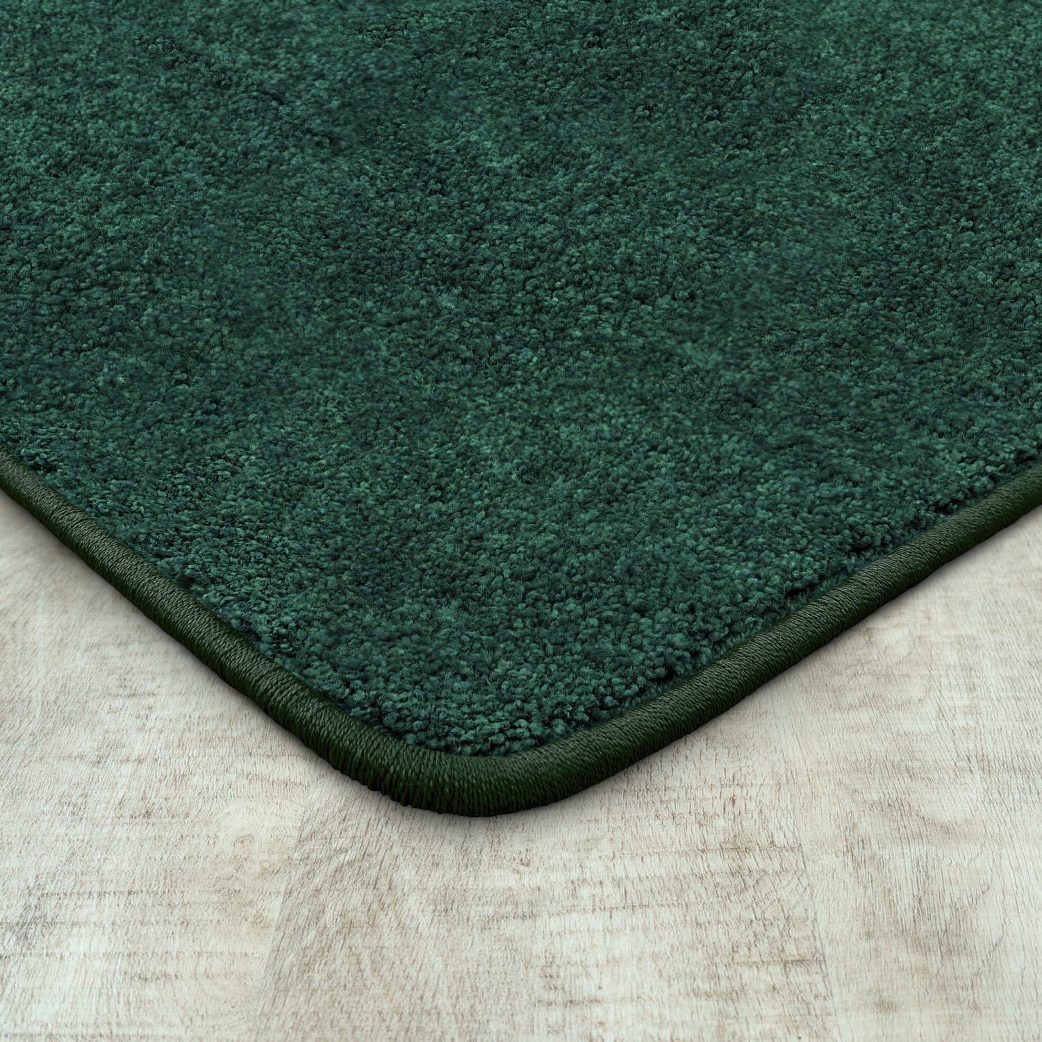 Joy Carpets Kid Essentials Solid Color Square Area Rug, Endurance, 6ft x 6ft, Forest - Image 5