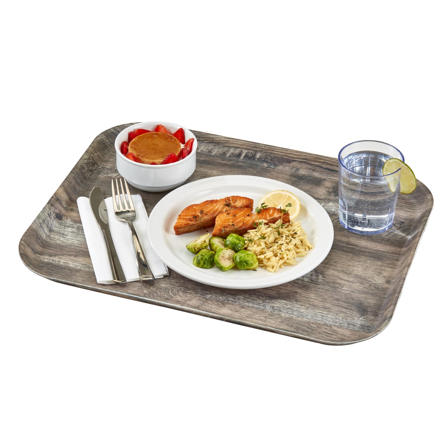 Cambro Rectangular Decor Series Camtrays, 7/8in x 14-1/16in, Dark Oak, Set Of 12 Trays - Image 3