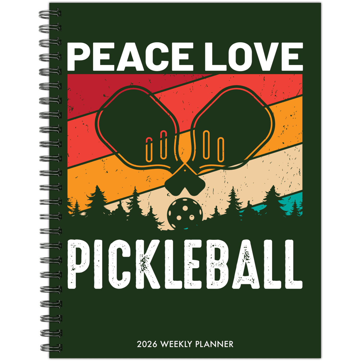 2026 Willow Creek Press Softcover Weekly/Monthly Planner, 6-1/2in x 8-1/2in, Pickleball, January To December, 56684