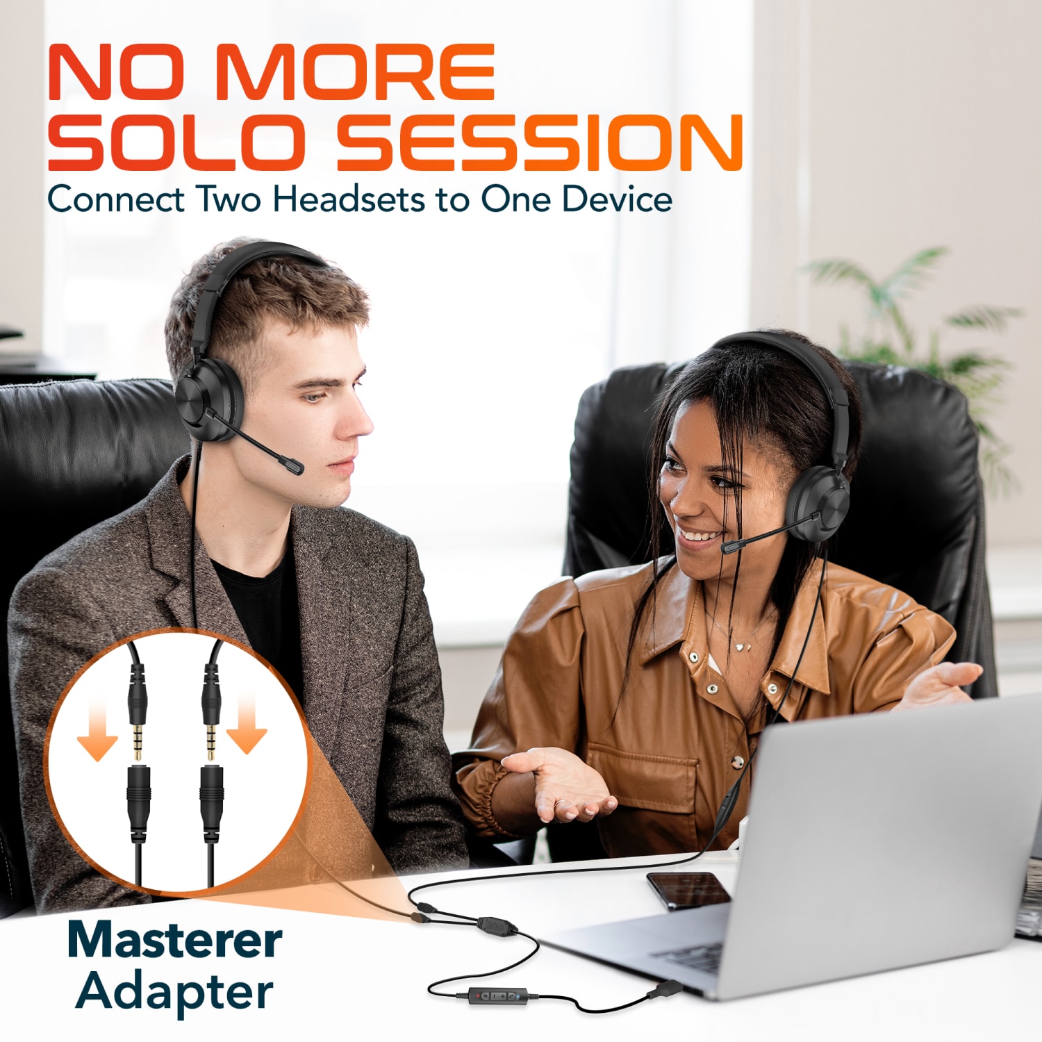 Delton T30Y Wired Training Headset, Black, Total Qty 1 - Image 3