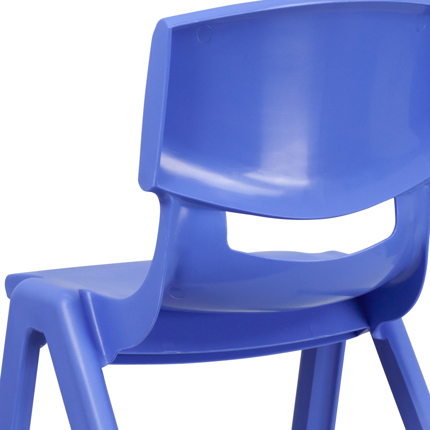 Flash Furniture Plastic Stackable School Chairs With 15 12in Seat Height Blue Set Of 2 Chairs PopularChairscom