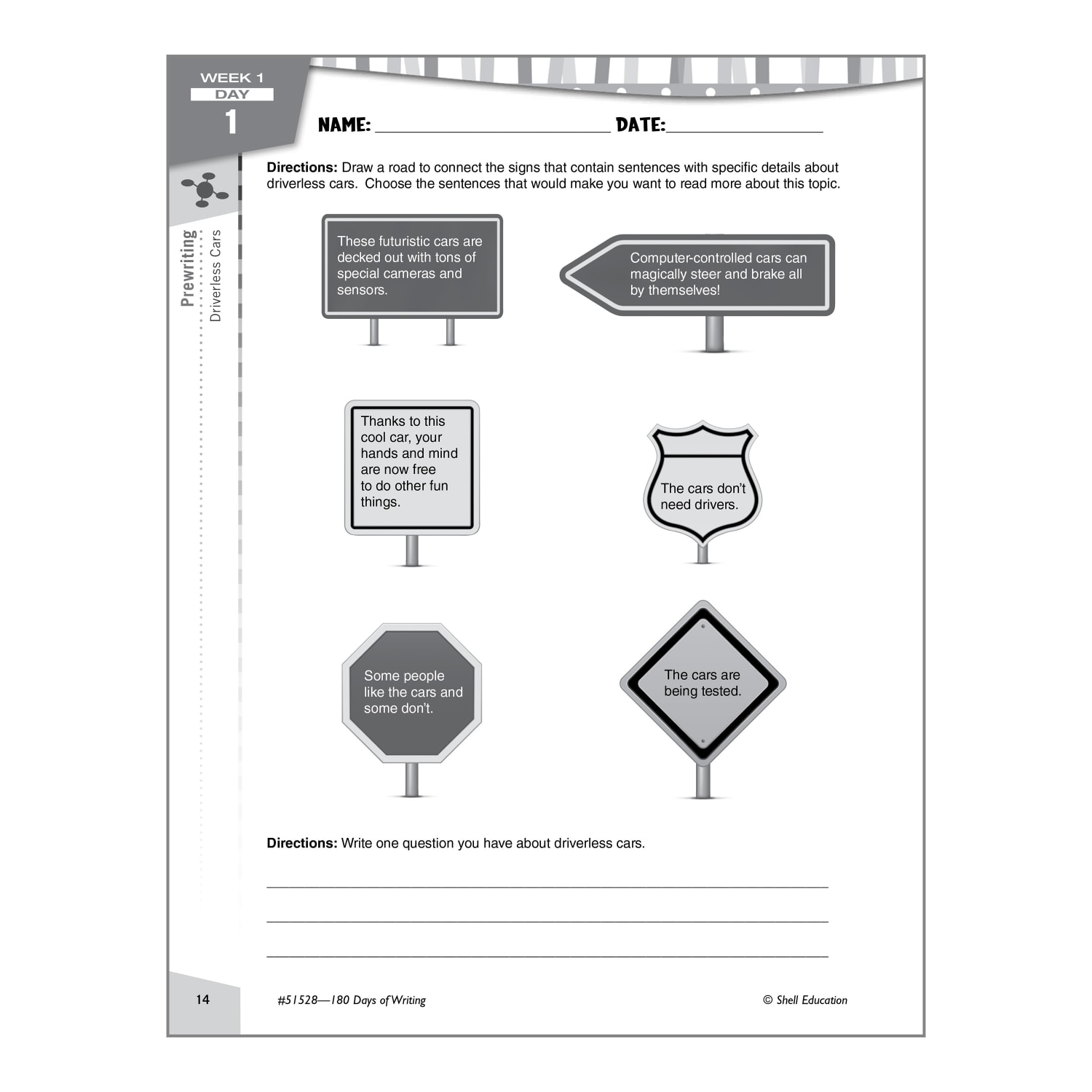 Shell Education 180 Days Of Writing Workbook, Grade 6 - Image 5