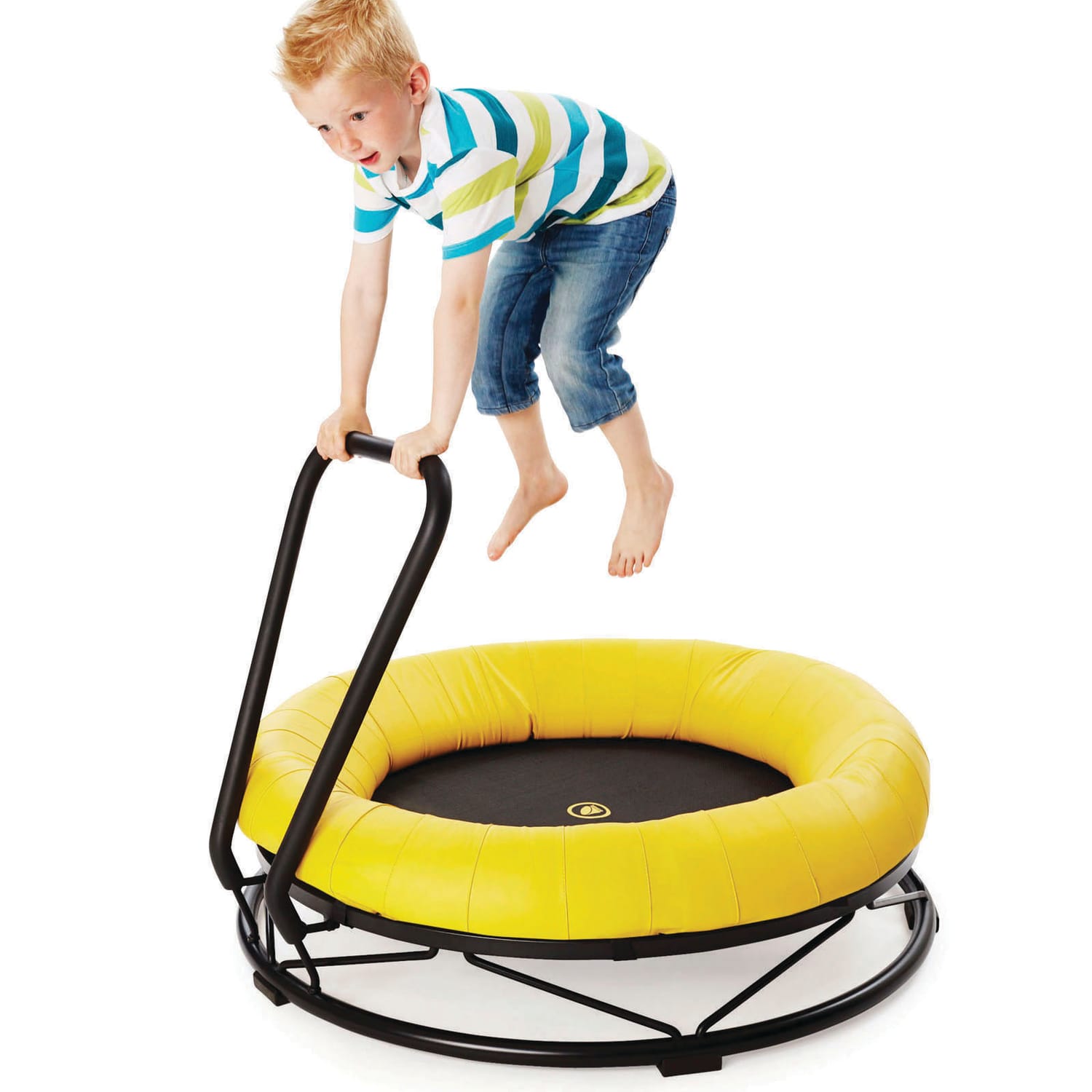 Gonge Mono Trampoline, 12-1/8inH x 40-1/2inW x 40-1/2inD, Yellow/Black - Image 4