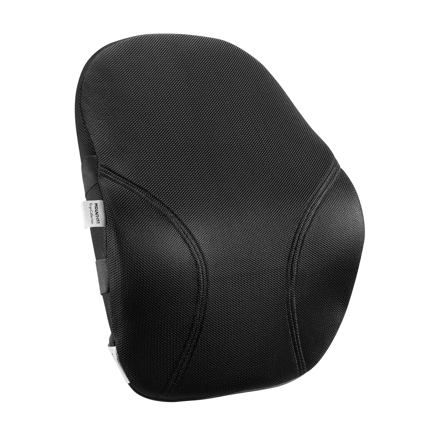 Mount-It! Ergo Collection Lumbar Support, 18-1/2inH x 15-3/4inW x 4-3/16inD, Black