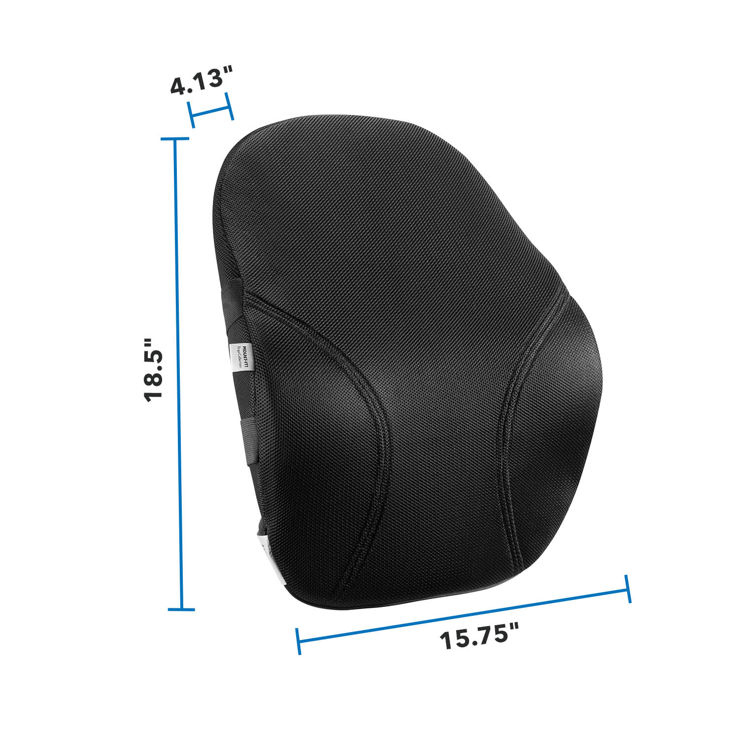 Mount-It! Ergo Collection Lumbar Support, 18-1/2inH x 15-3/4inW x 4-3/16inD, Black - Image 9