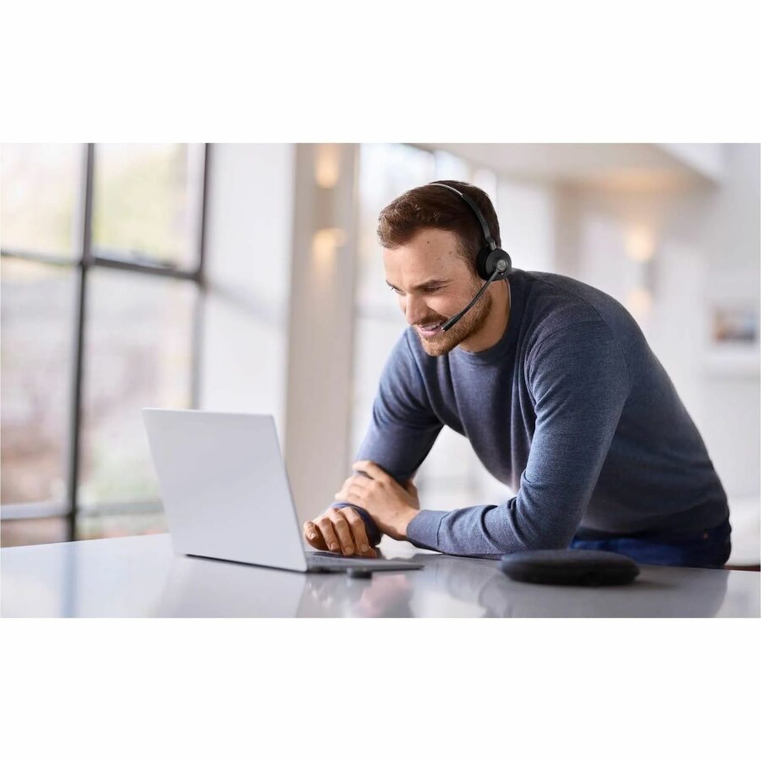 Jabra Engage 55 SE Headset - Mono - USB Type C - Wired/Wireless - DECT - 490 ft - 40 Hz to 16 kHz - Over-the-head, On-ear - Monaural - Supra-aural - Image 5