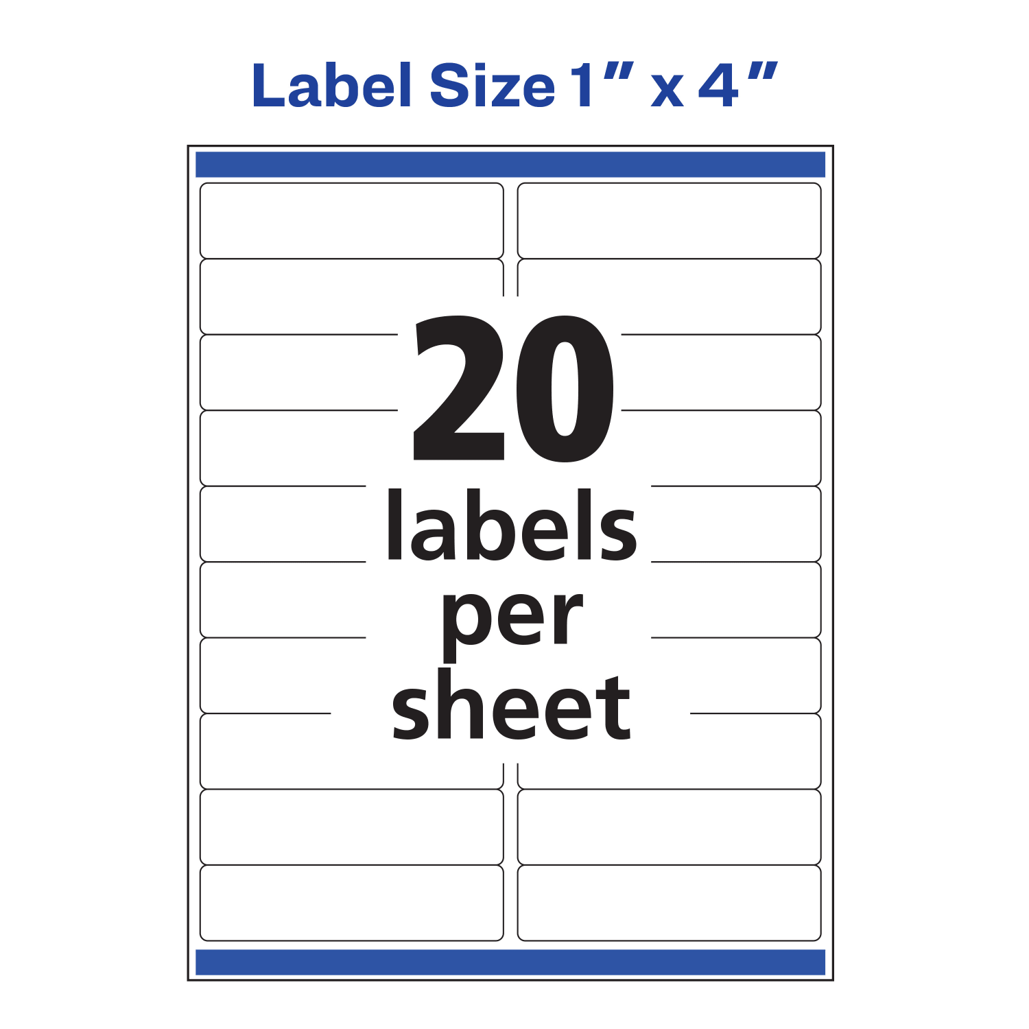 Avery Glossy Permanent Labels With Sure Feed, 94202-WGP10, Rectangle, 1in x 4in, White, Pack Of 200 - Image 6