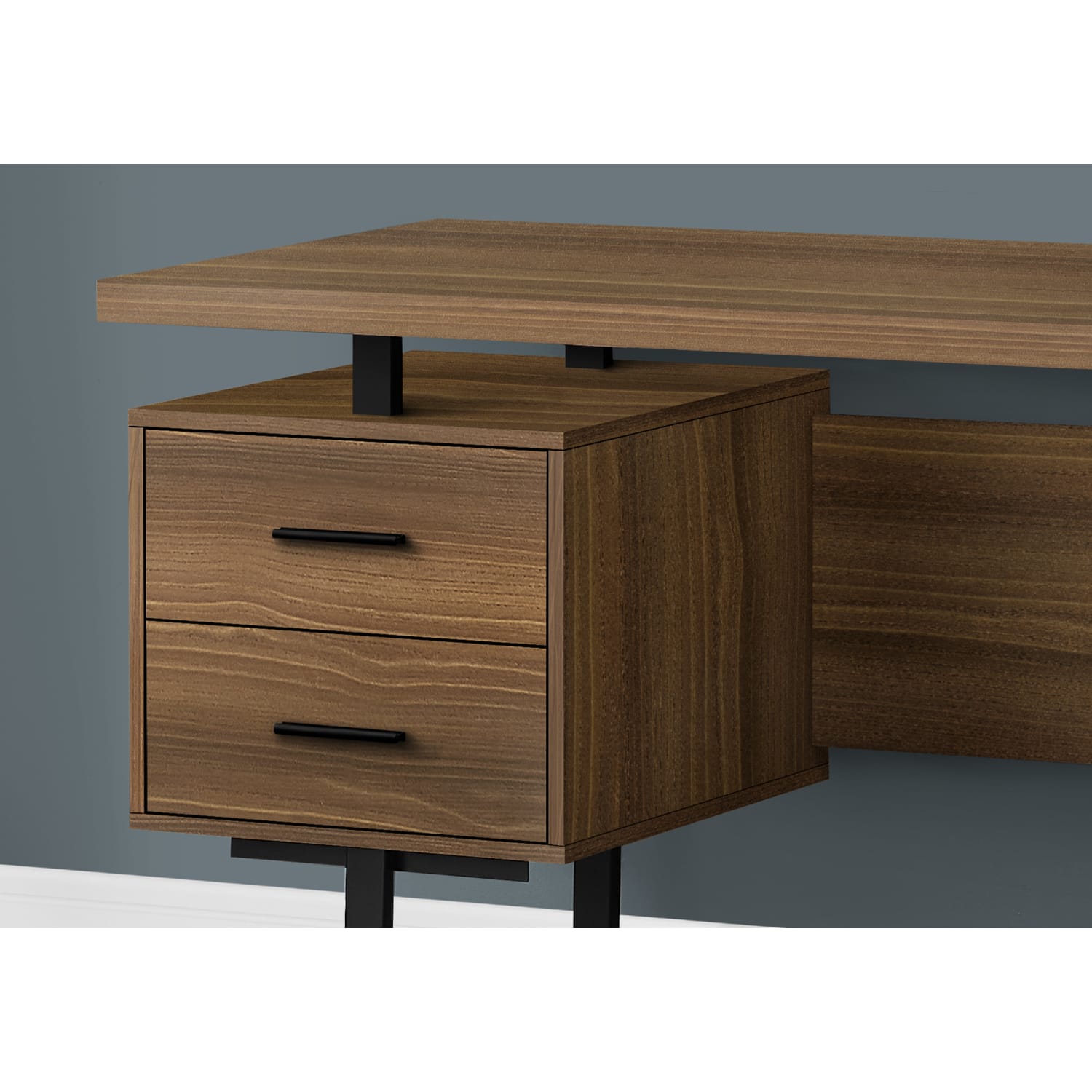 Monarch Specialties Violet 60inW Computer Desk, Walnut - Image 4