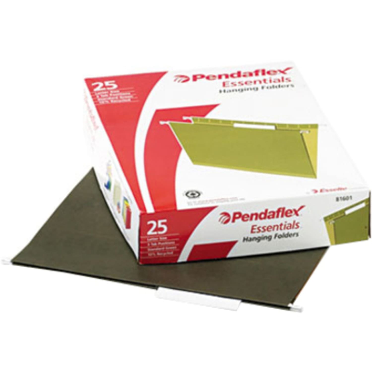 Pendaflex Hanging File Folders, Letter Size, 100% Recycled, Standard Green, Box Of 25 Folders - Image 5