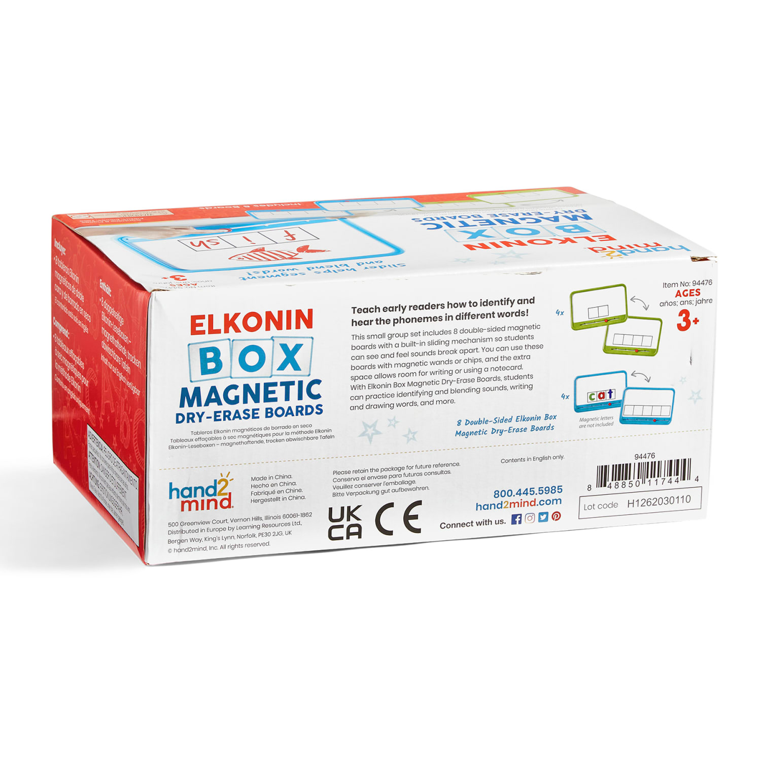 Hand2Mind Elkonin Box Magnetic Dry-Erase Board Set - Image 3