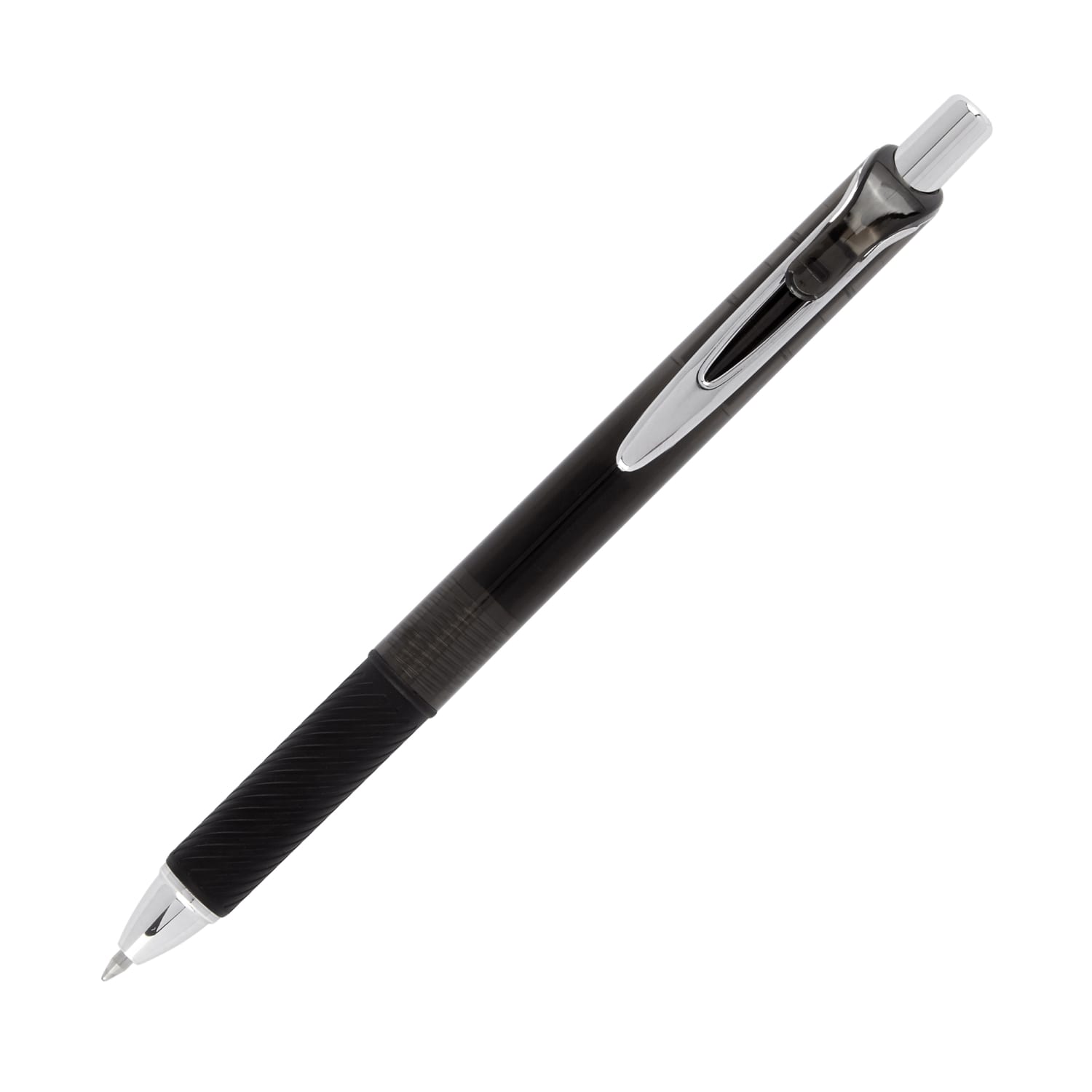 Office Depot Brand Astra Retractable Gel Ink Pens, Medium Point, 0.7 mm, Black Barrel, Black Ink, Pack Of 12 Pens - Image 3