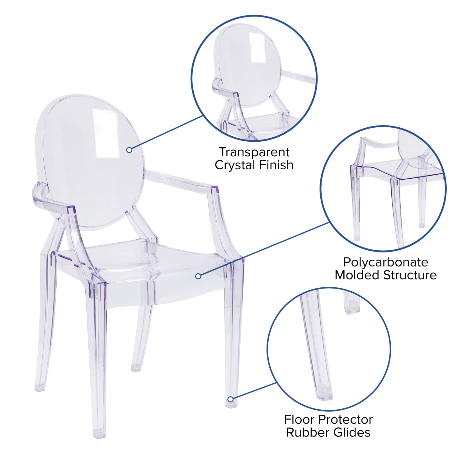 Flash Furniture Oval Back Ghost Chair Clear PopularChairscom Flash Furniture Oval Back Ghost Chair Clear PopularChairscom
