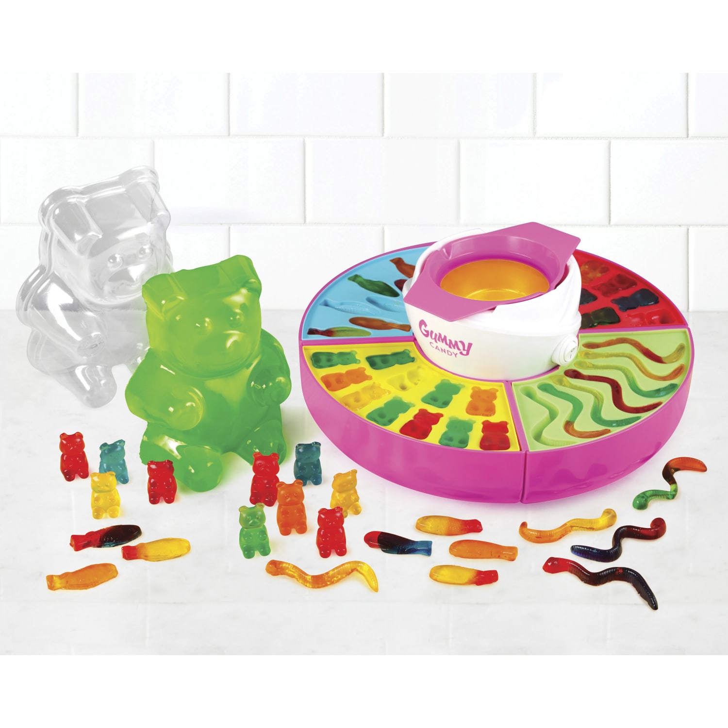 Nostalgia Electrics Electric Giant Gummy Candy Maker, Pink/White - Image 3