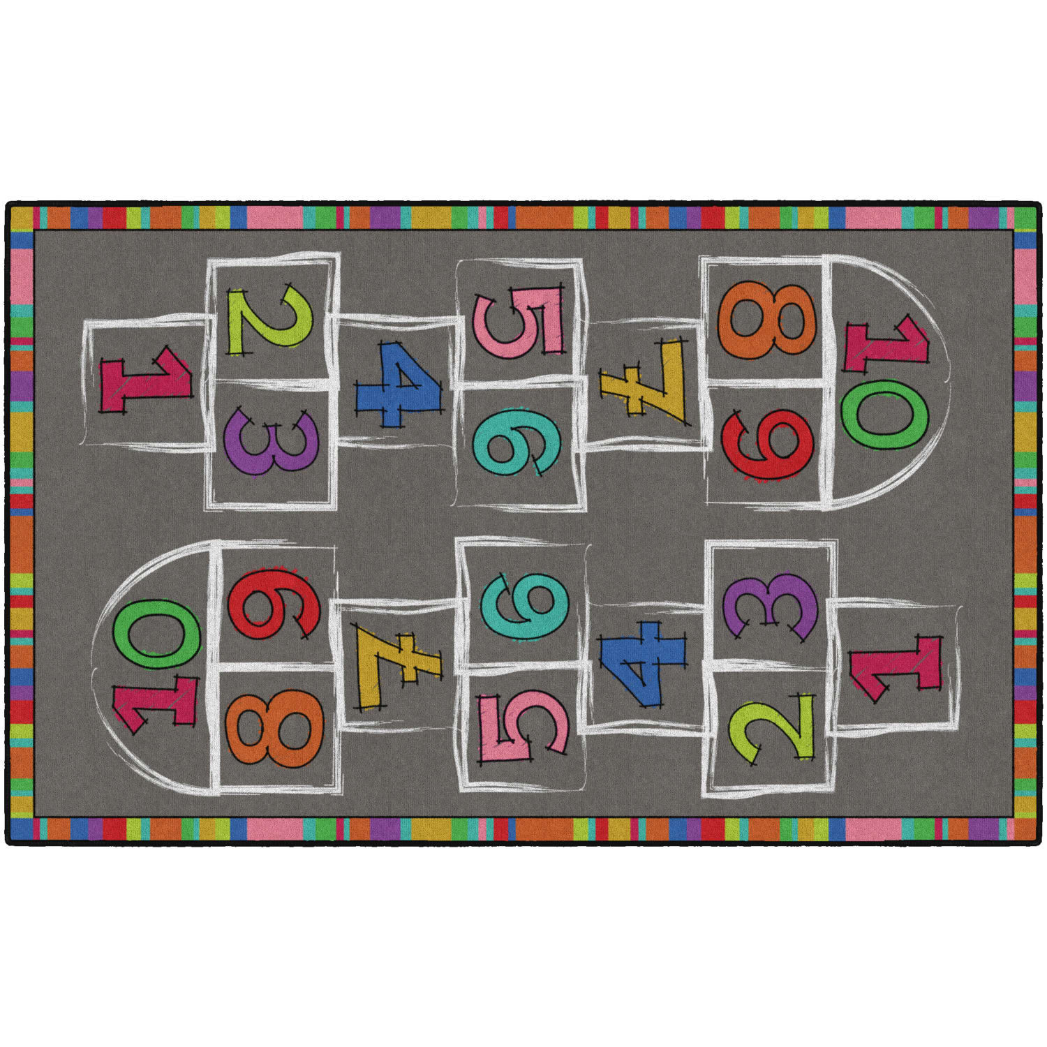 Flagship Carpets Hopscotch Area Rug, 5ftH x 8ftW