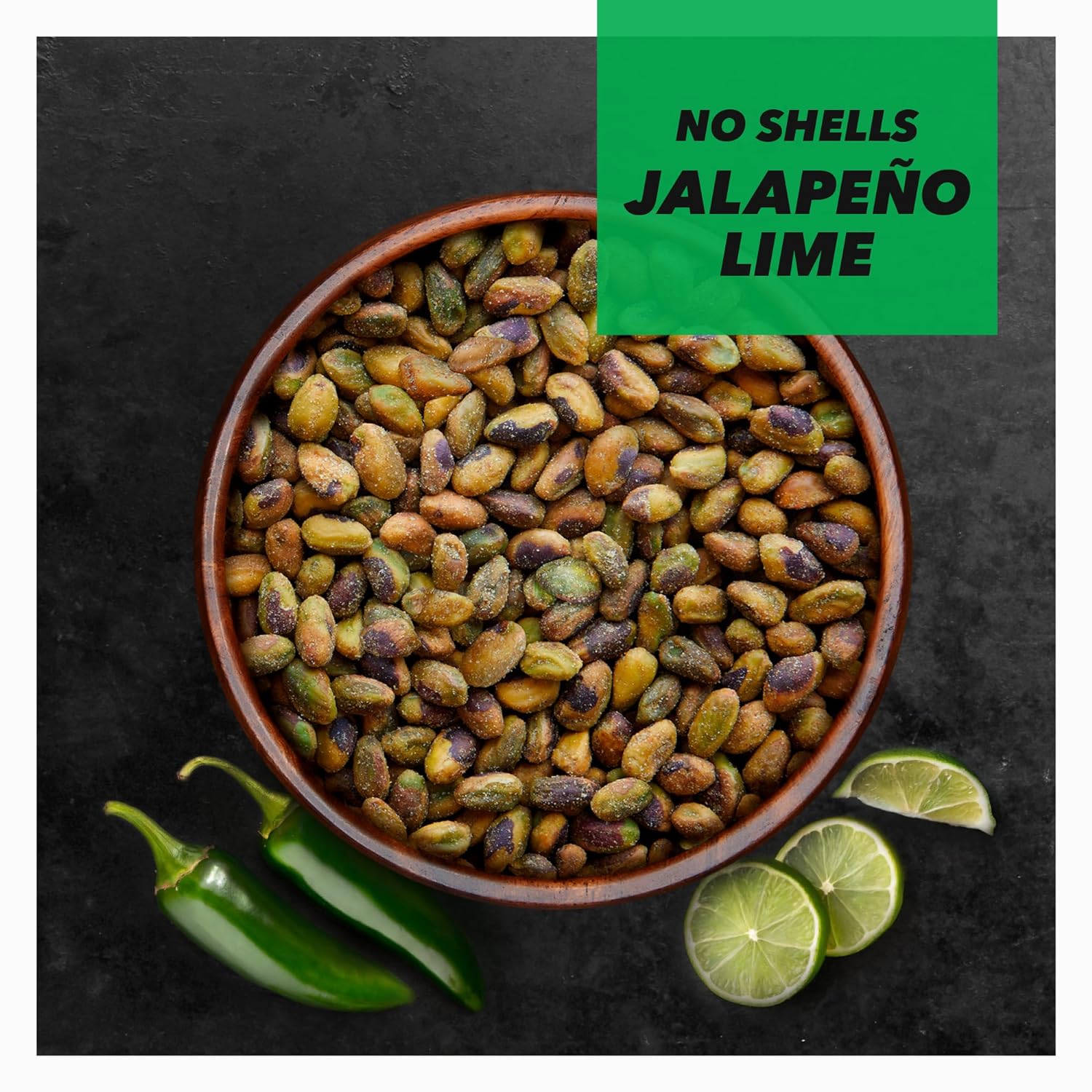 Wonderful No Shells Pistachios, JalapeÒo Lime , 2.25 Oz, Pack Of 8 Bags - Image 5