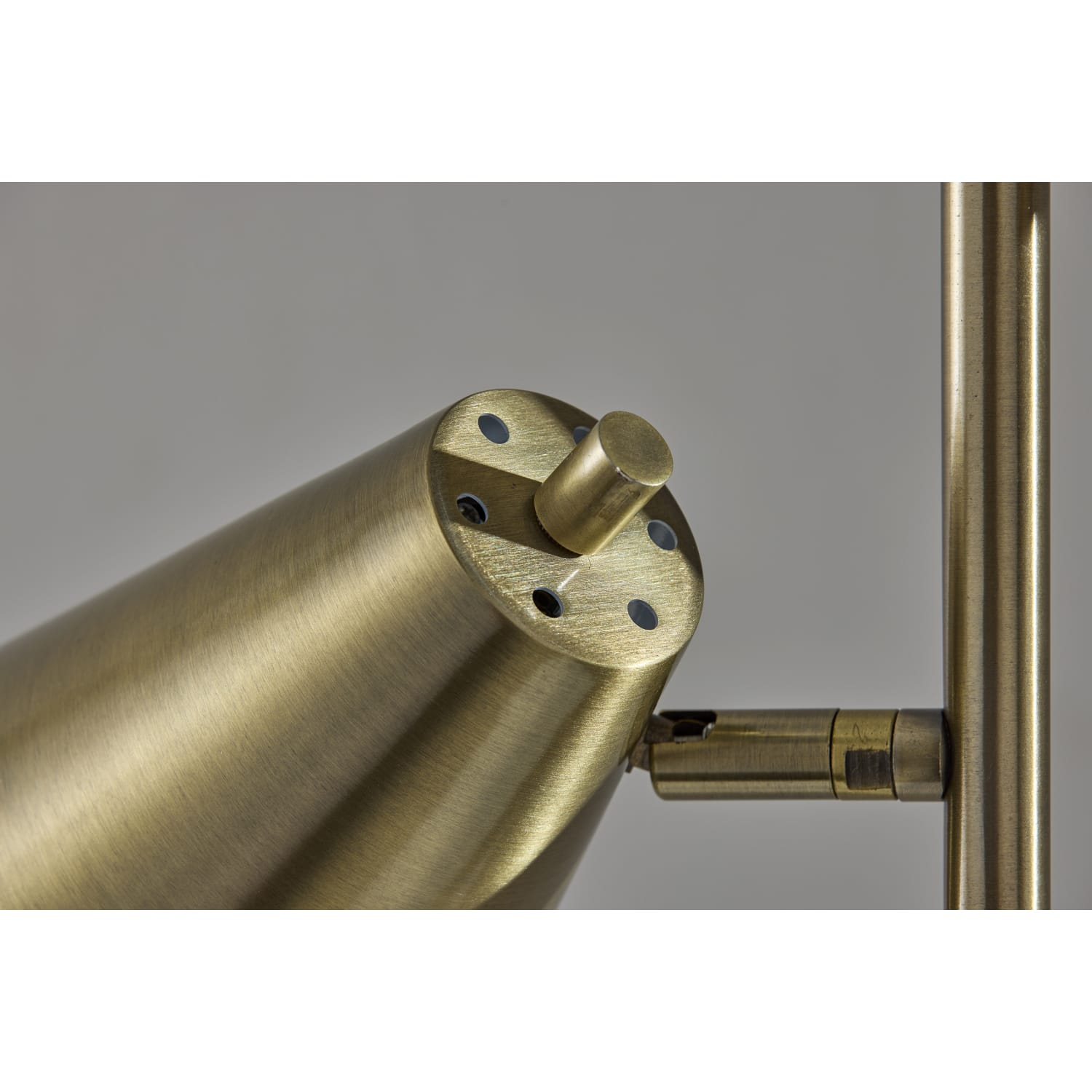 Adesso Josephine Floor Lamp, Antique Brass - Image 5