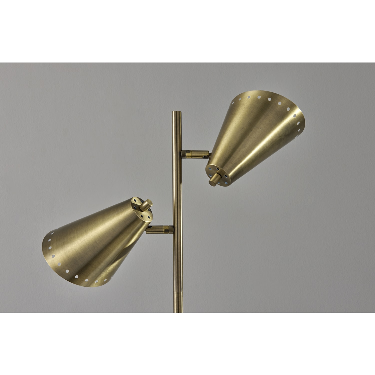 Adesso Josephine Floor Lamp, Antique Brass - Image 6