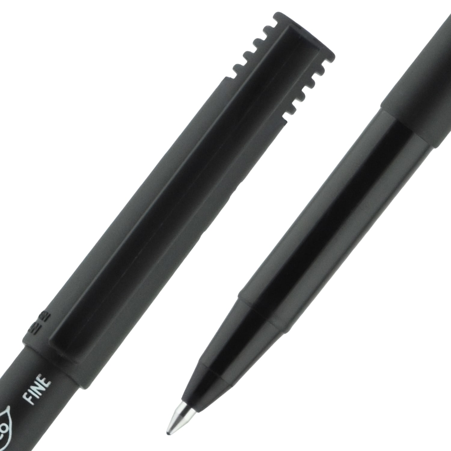 uni-ball Onyx Rollerball Pens, Fine Point, 0.7 mm, Black Barrel, Black Ink, Pack Of 12 - Image 3