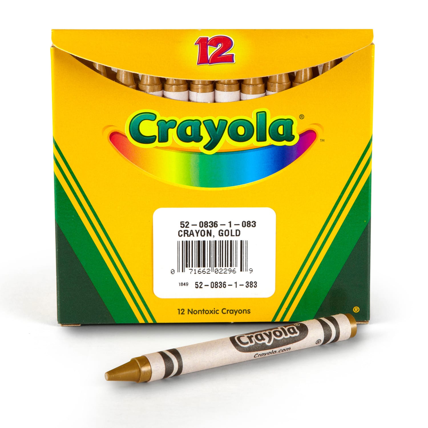 Crayola Bulk Crayons, Regular Size, Gold, 12 Per Pack, Set Of 6 Packs - Image 3