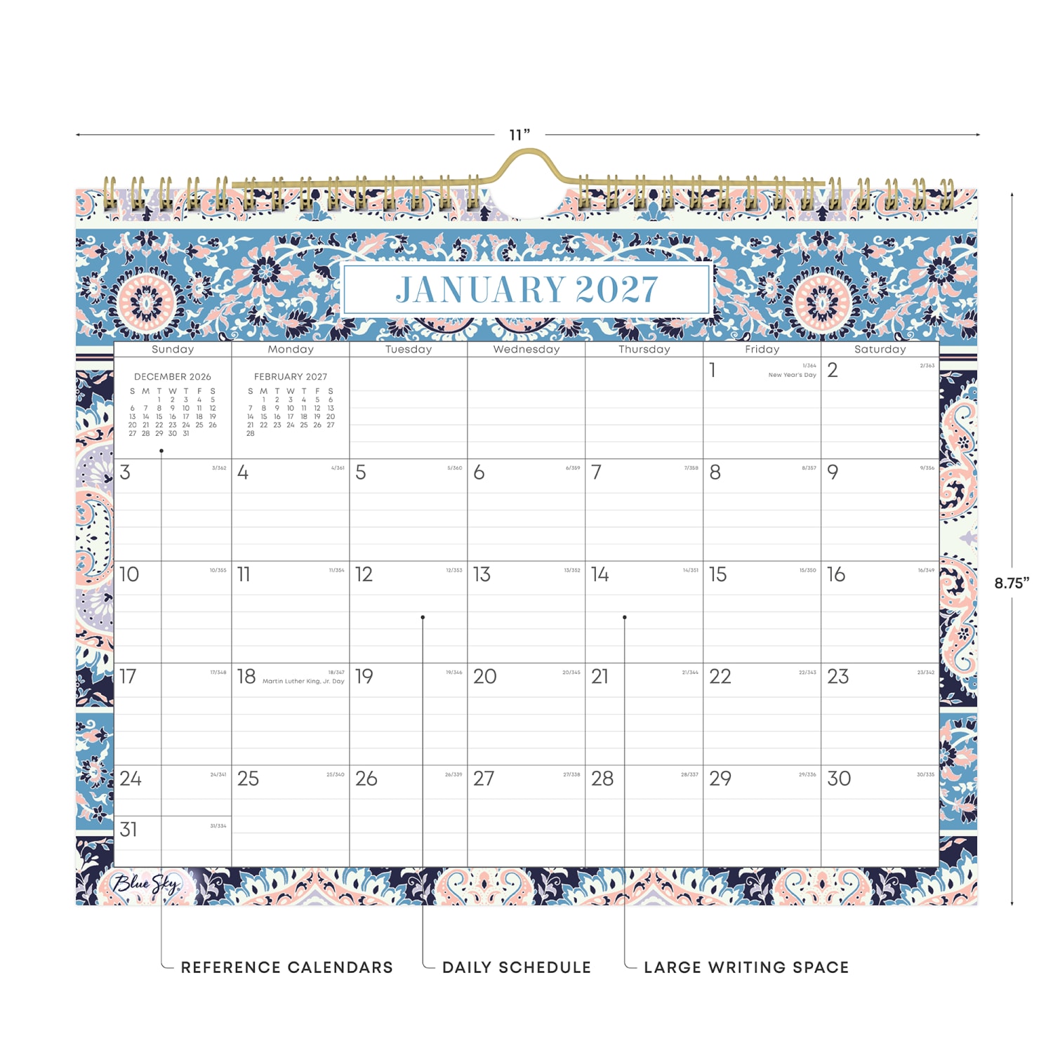 2027 Blue Sky Cocorrina Monthly Wall Calendar, 11x8.75, 0%, Cocorrina, Jan-Dec, RY27 - Image 4