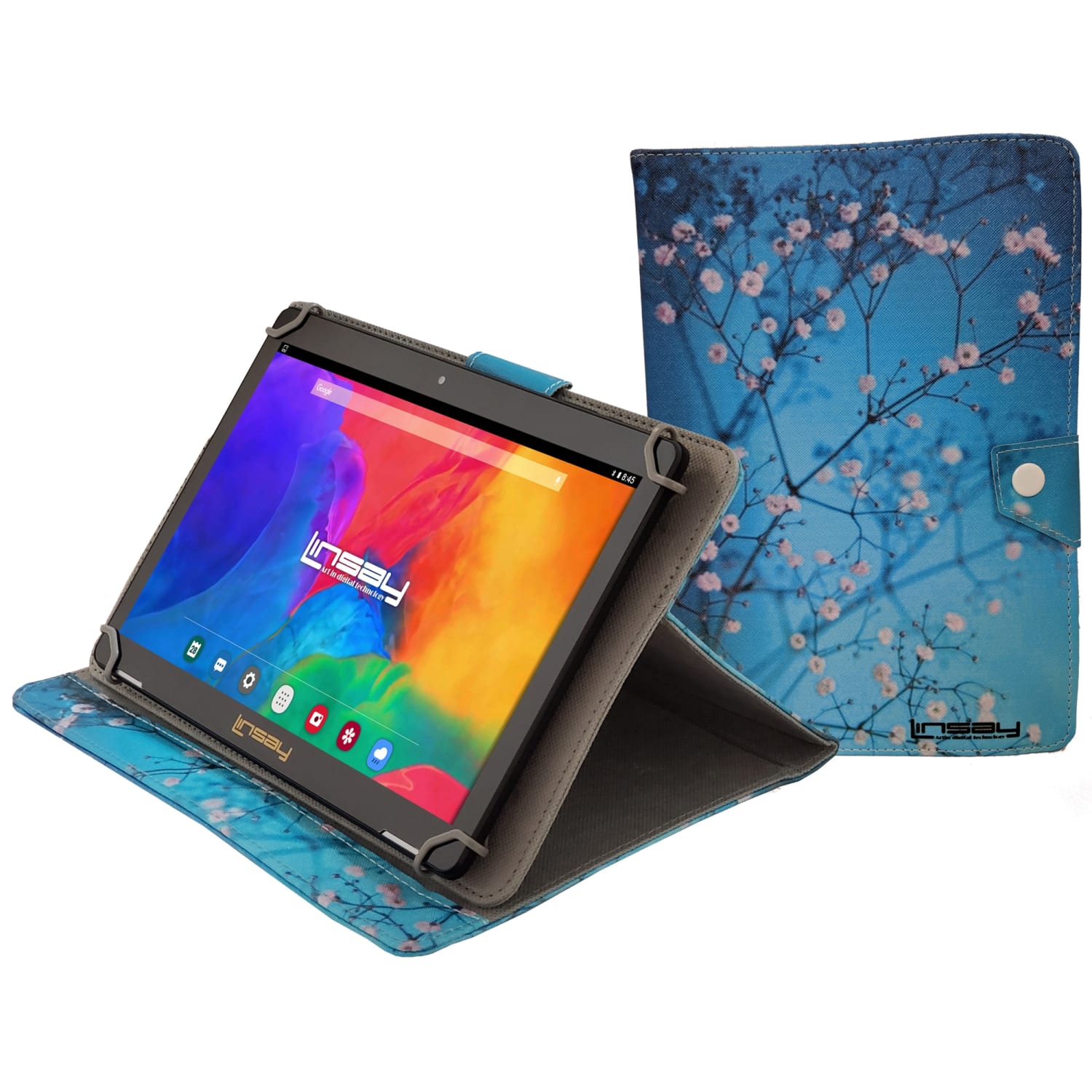 Linsay F10IPS Tablet, 10.1in Screen, 2GB Memory, 64GB Storage, Android 13, Flowers - Image 3