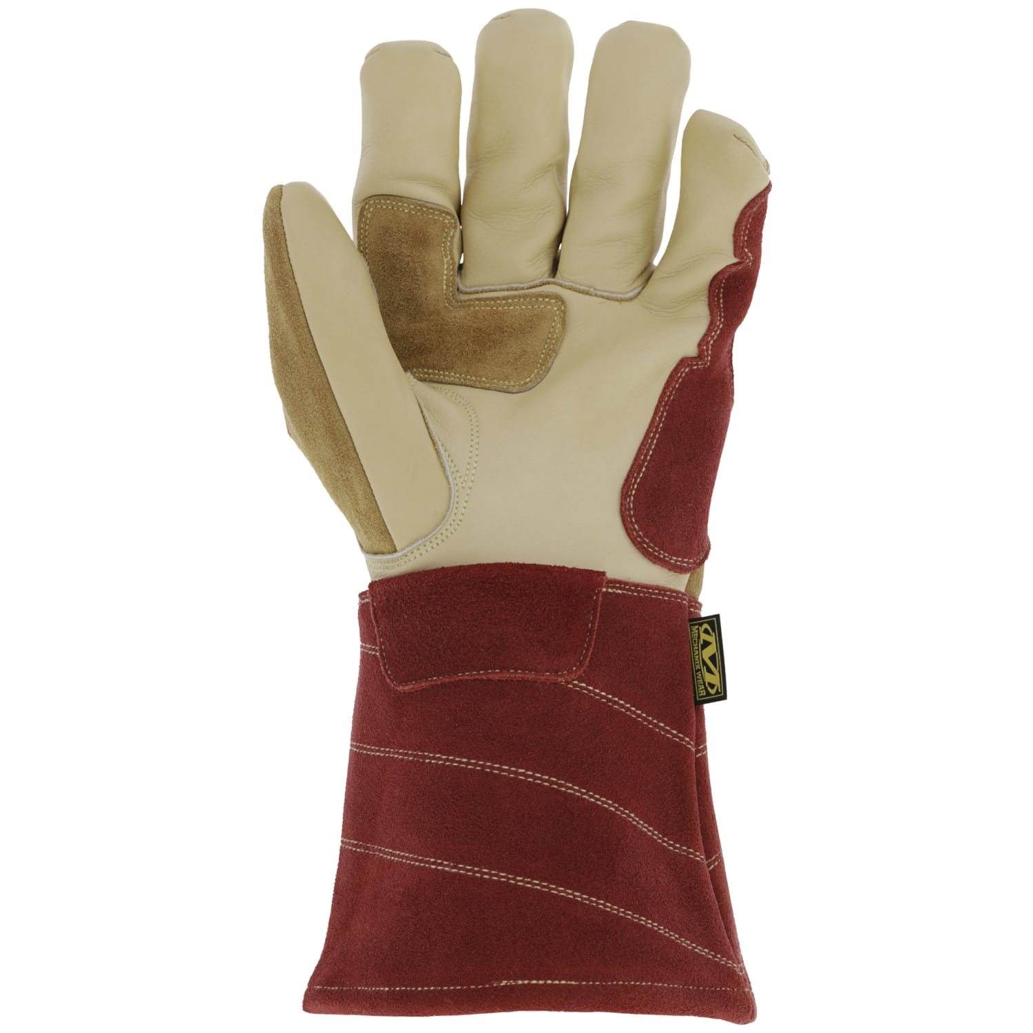 Mechanix Wear Flux Durahide Leather Welding Gloves, XL, Red/Tan - Image 3