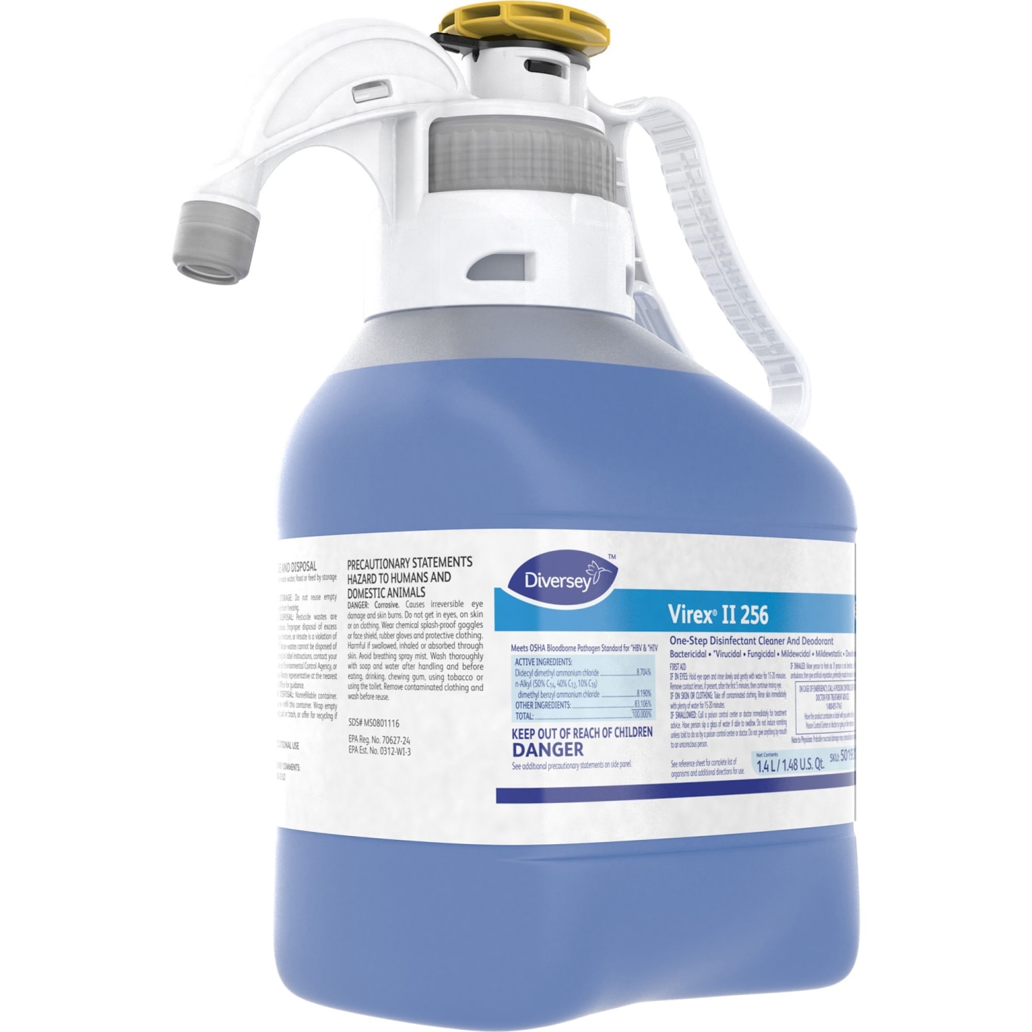Diversey Virex II 256 One-Step Disinfectant Cleaner And Deodorant, 1.48 Qt - Image 4