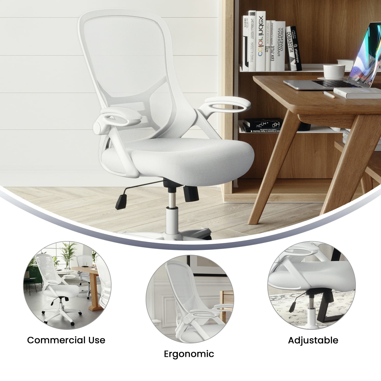 Flash Furniture Ergonomic Mesh High Back Office Chair White PopularChairscom