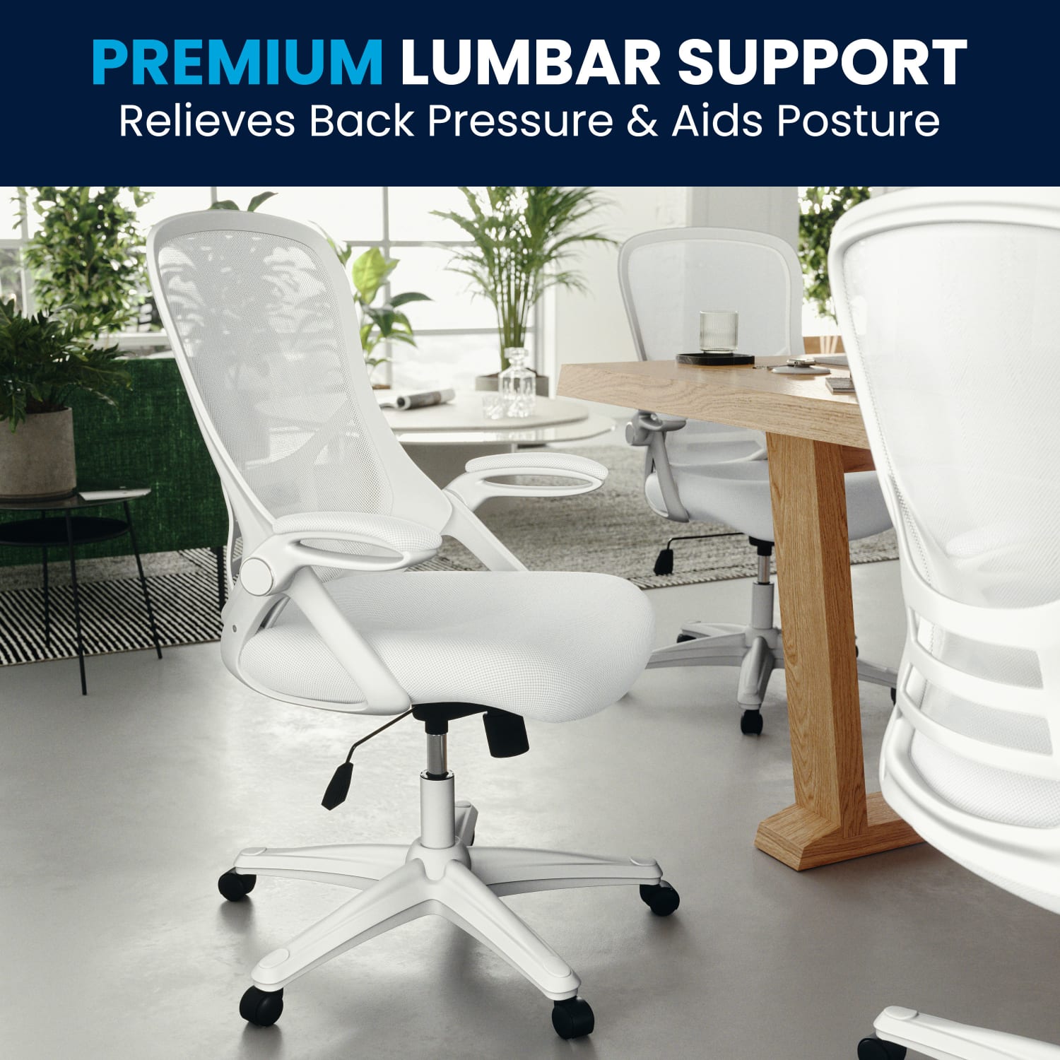Flash Furniture Ergonomic Mesh High Back Office Chair White PopularChairscom