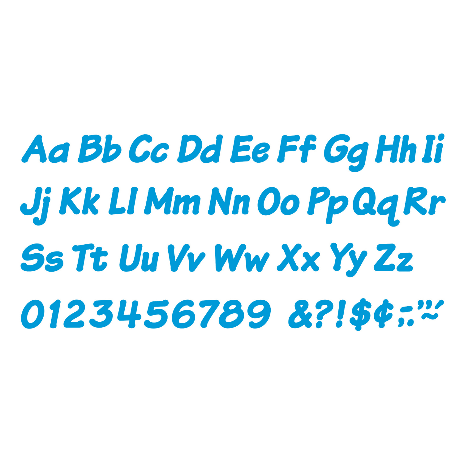 TREND Ready Letters, 4in, Italic Combo, Blue, Set Of 3 Packs - Image 3