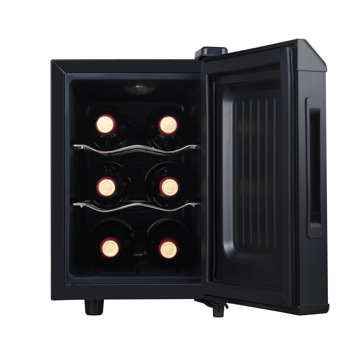Black+Decker Wine Cellar, 8-Bottle, Mirrored/Black - Image 3