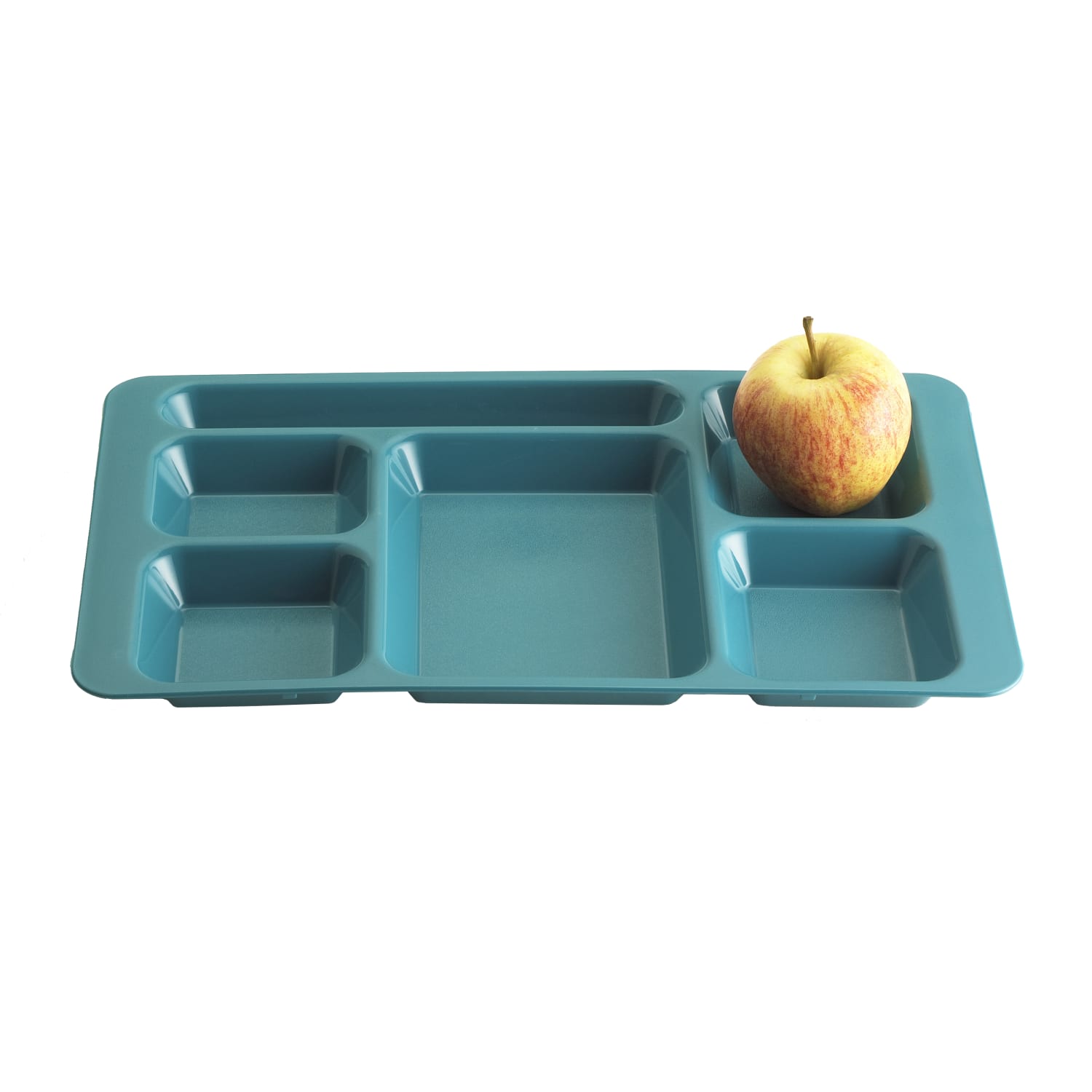 Cambro Camwear 5-Compartment Trays, Teal, Pack Of 24 Trays - Image 3