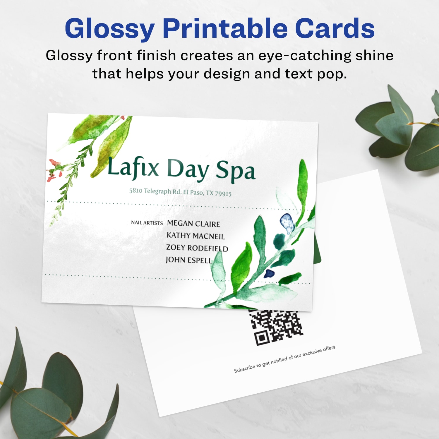 Avery Printable Postcards, 95273-GWC10, Rectangle, 3.5in x 5in, Glossy White, Pack Of 40 - Image 3