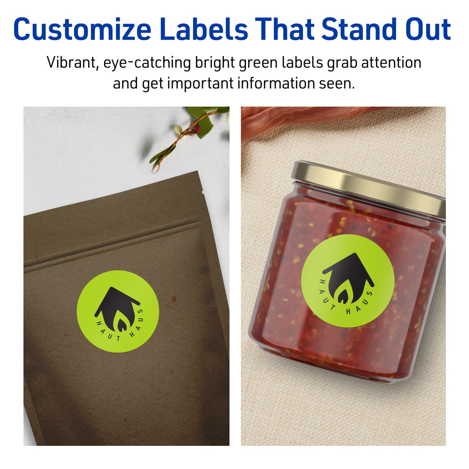 Avery Print-To-The-Edge Labels With Sure Feed Technology And Easy Peel Label Feature, 94507-BGP10, Round, 1-5/8in, Matte Bright Green, Pack of 200 - Image 4