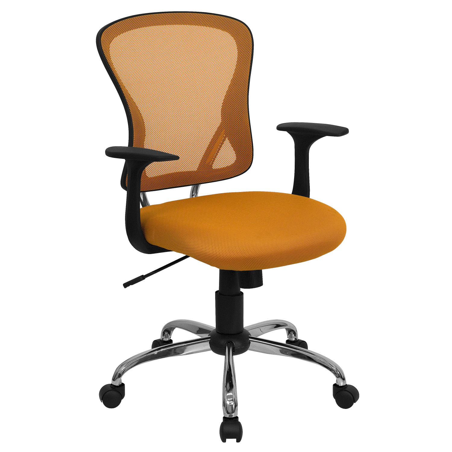 Flash Furniture Mesh MidBack Task Chair OrangeBlackChrome PopularChairscom Flash Furniture Mesh Mid Back Task Chair OrangeBlackChrome PopularChairscom