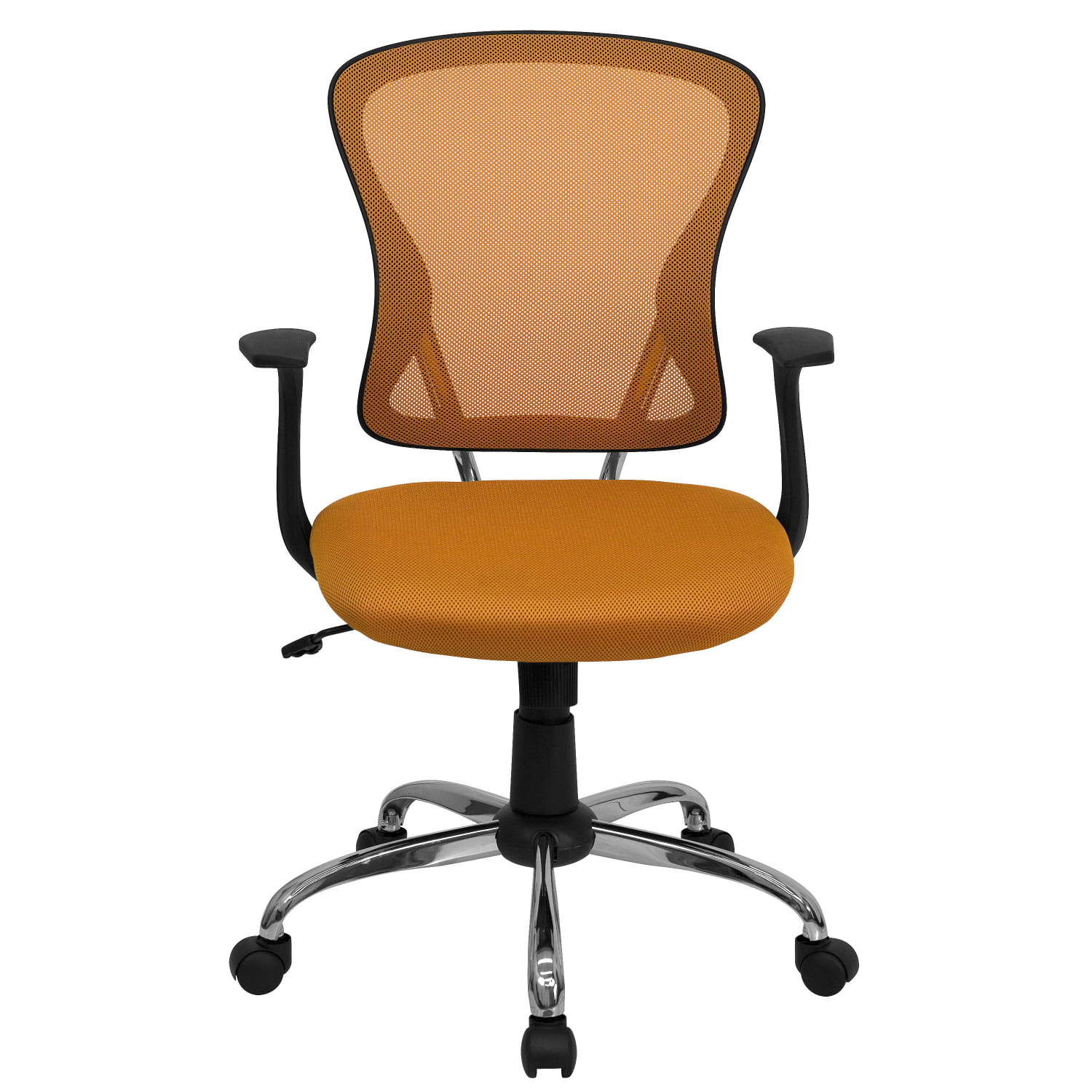 Flash Furniture Mesh MidBack Task Chair OrangeBlackChrome PopularChairscom Flash Furniture Mesh Mid Back Task Chair OrangeBlackChrome PopularChairscom