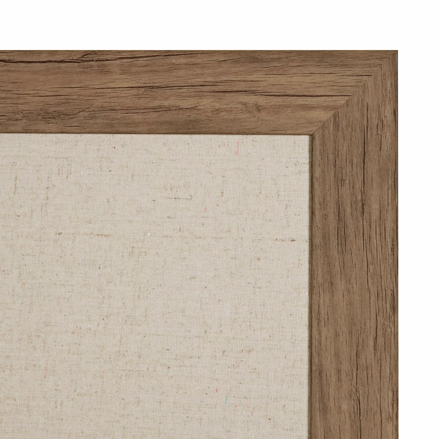 DesignOvations Beatrice Framed Linen Fabric Pinboard, 27in x 33in, Black, Rustic Brown Plastic Frame - Image 4